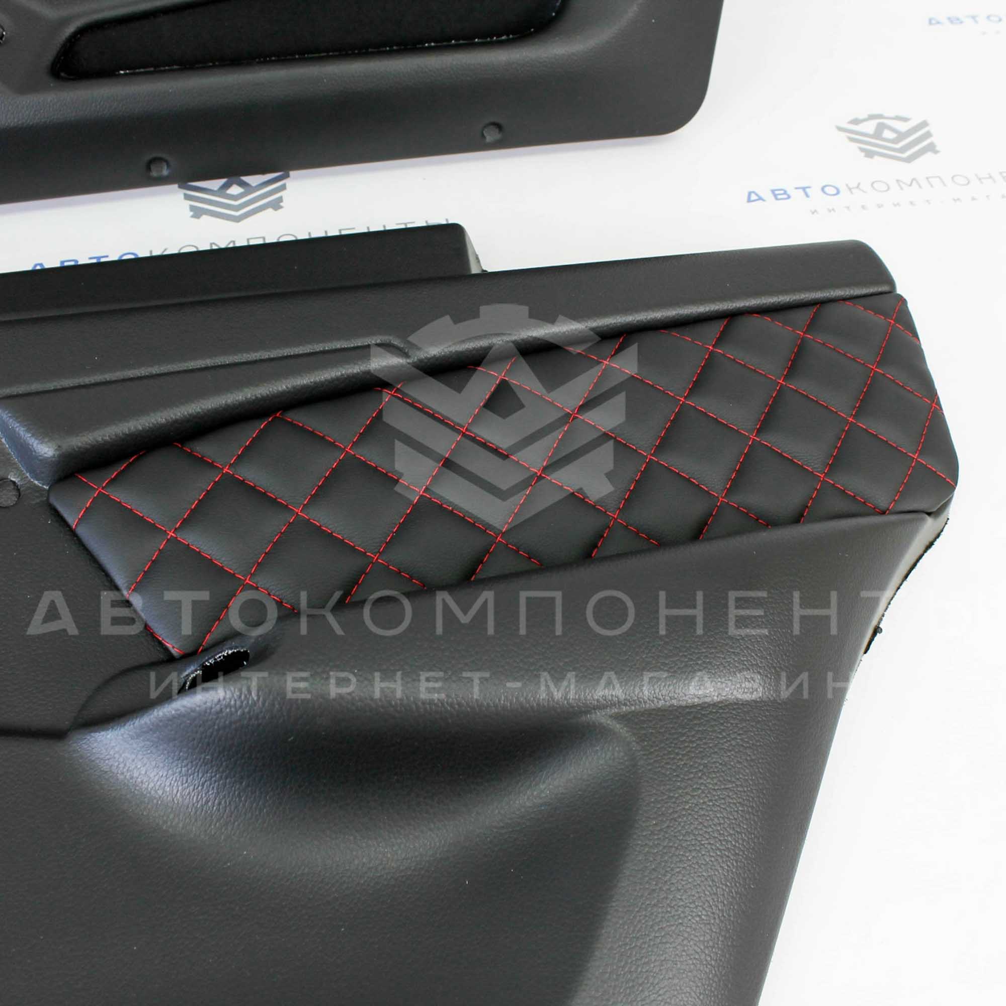 Евро-обшивки (карты дверей) ВАЗ 2114-2115 с вставками "Квадрат по диагонали"