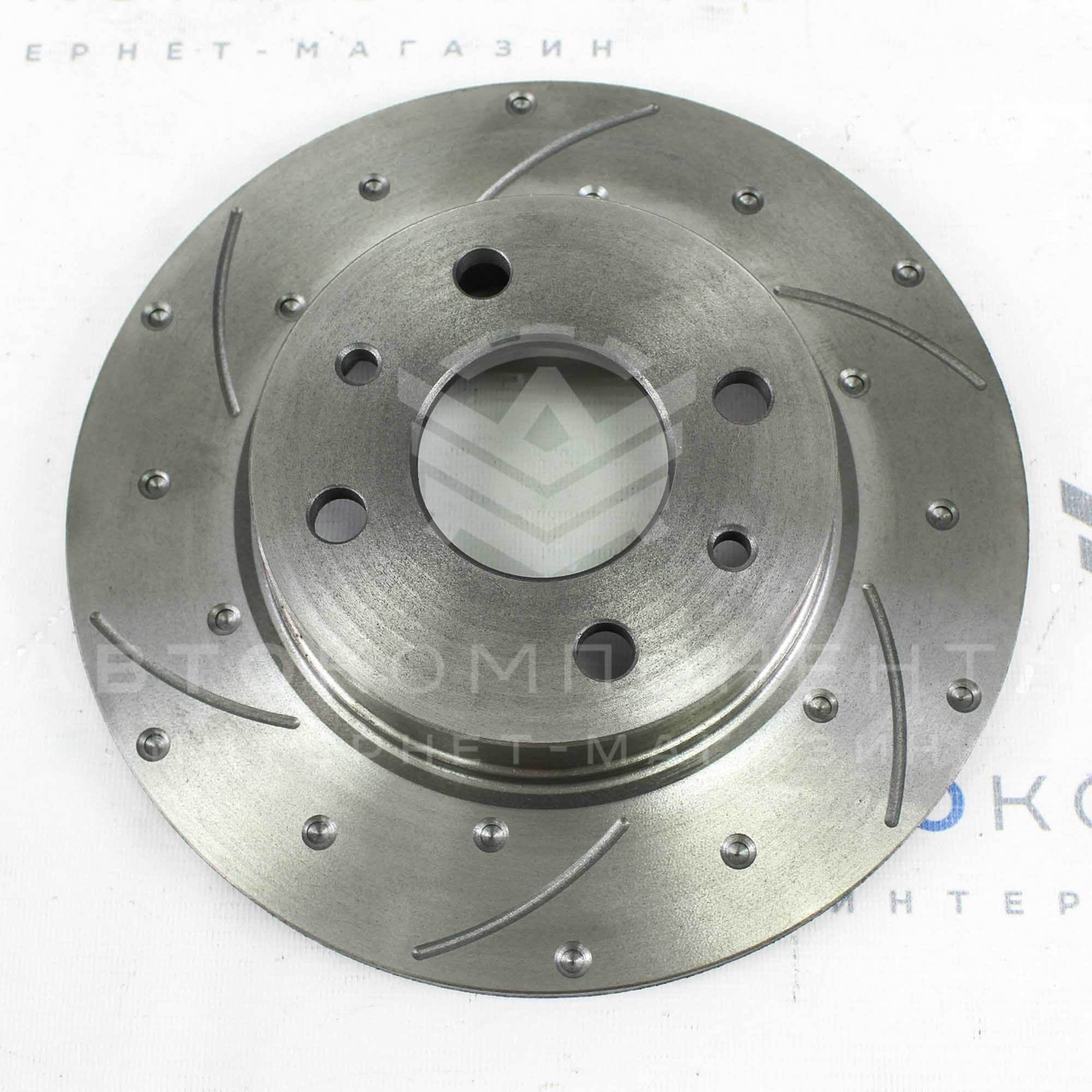 Тормозные диски "АТС" 2108-05 R13 (насечки, перфорация) ВАЗ 2108-21099, 2113-2115