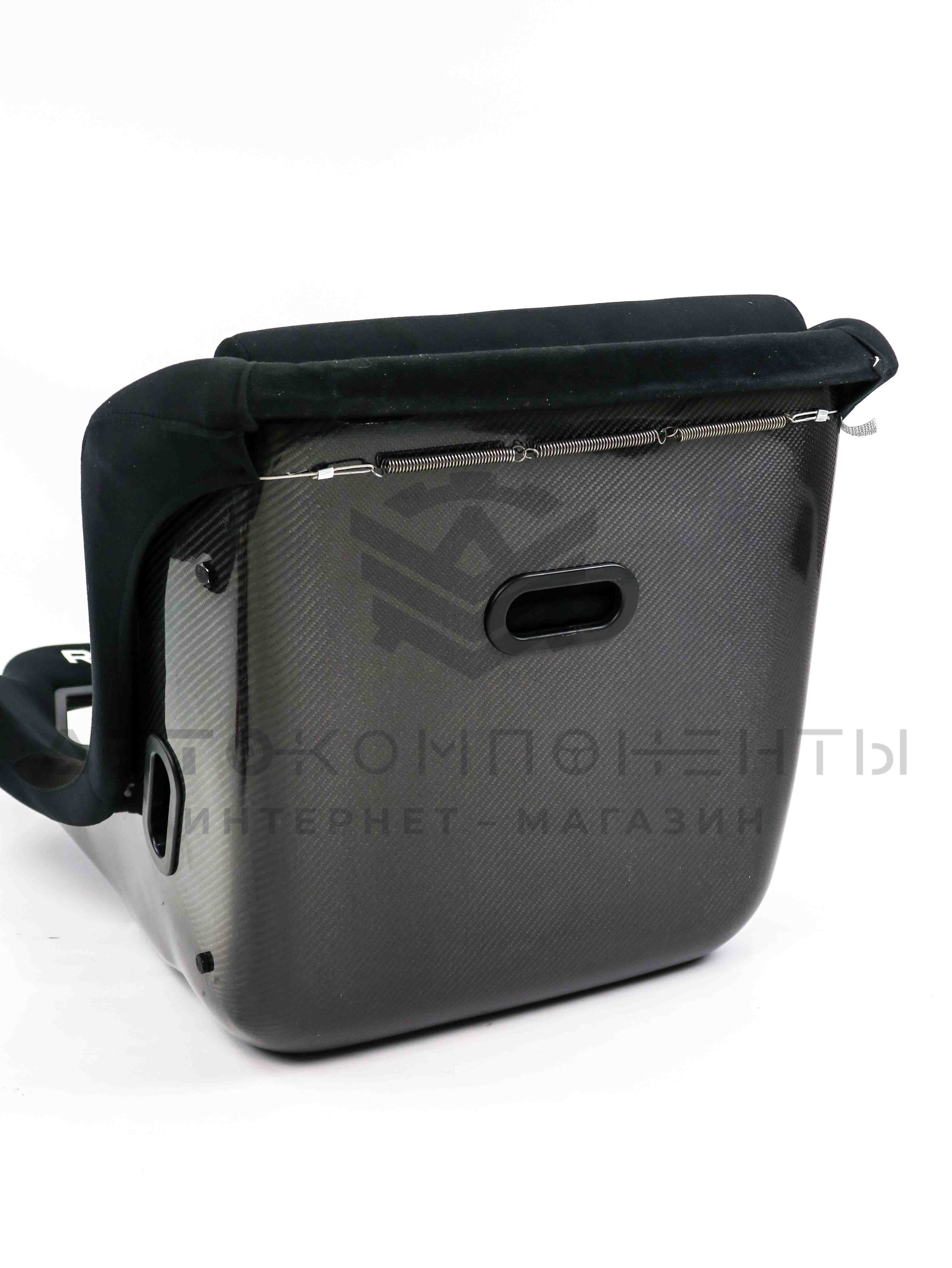 Ковш спортивный "RECARO" с салазками, размер XL (карбон, черный) 3-х слойный каркас