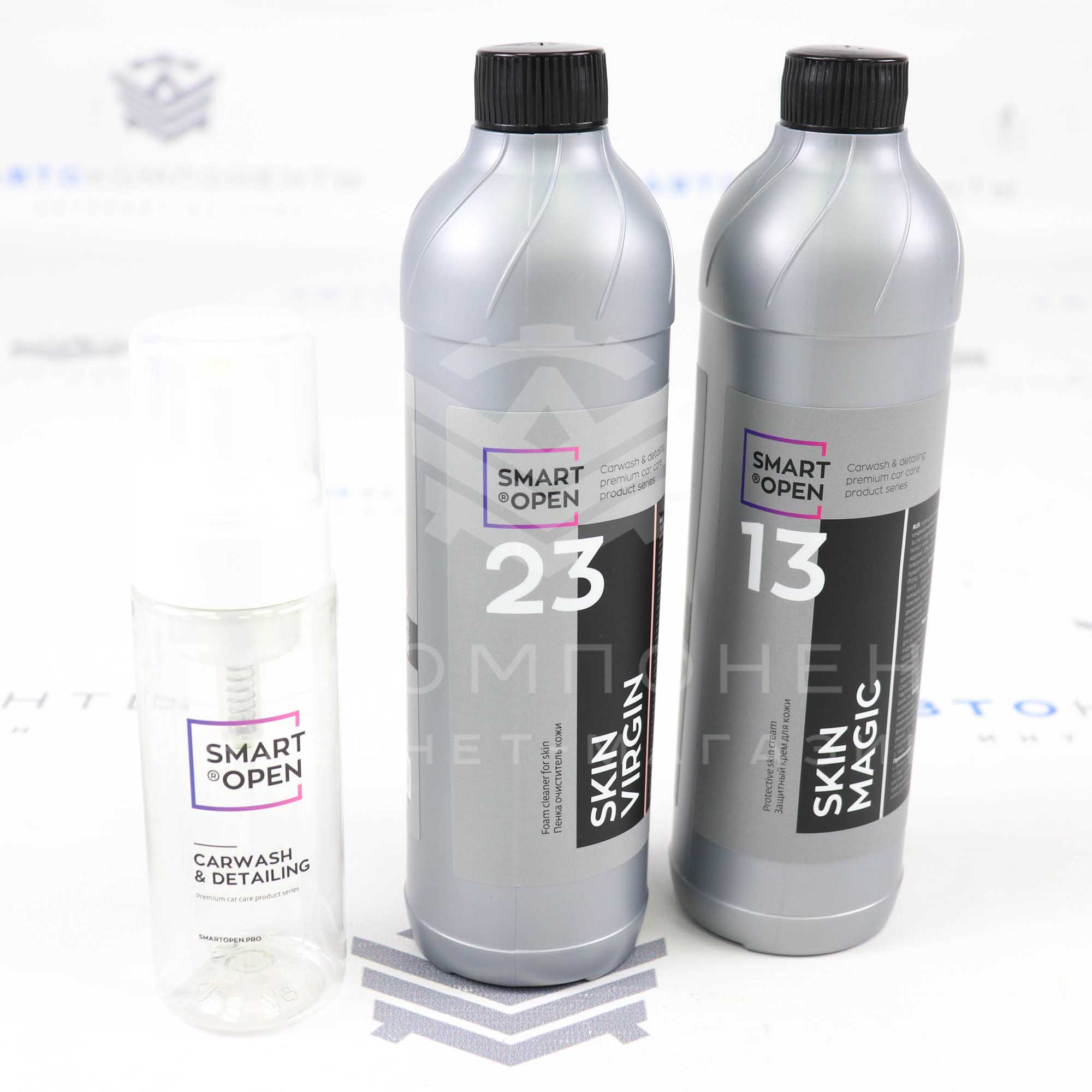 Набор "Leather Box" для чистки и защиты кожаных изделий "SmartOpen"