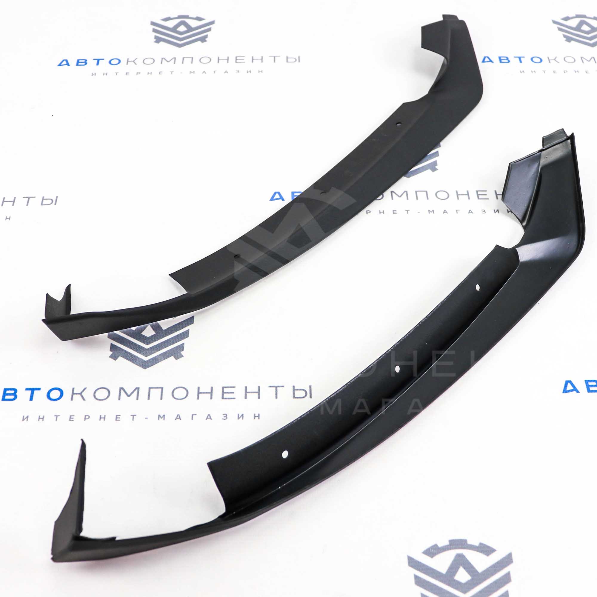 Сплиттер (губа) переднего бампера "БАРС" Лада Vesta NG (черный мат)