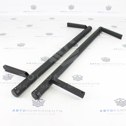 Пороги "Силовые" Нива 4х4 3D (Черный мат)