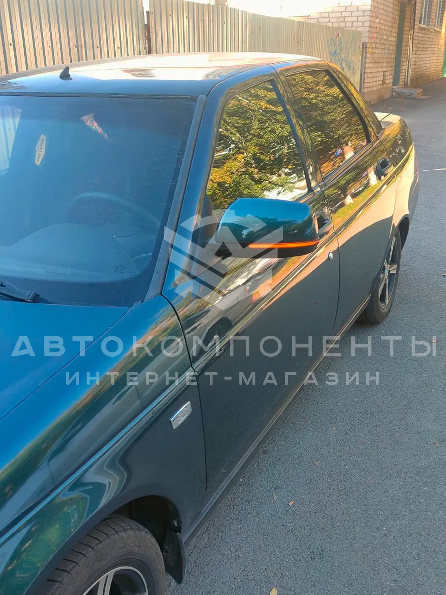 Повторители зеркал "Плазма" с бегающим поворотником Лада Приора (тонированные)