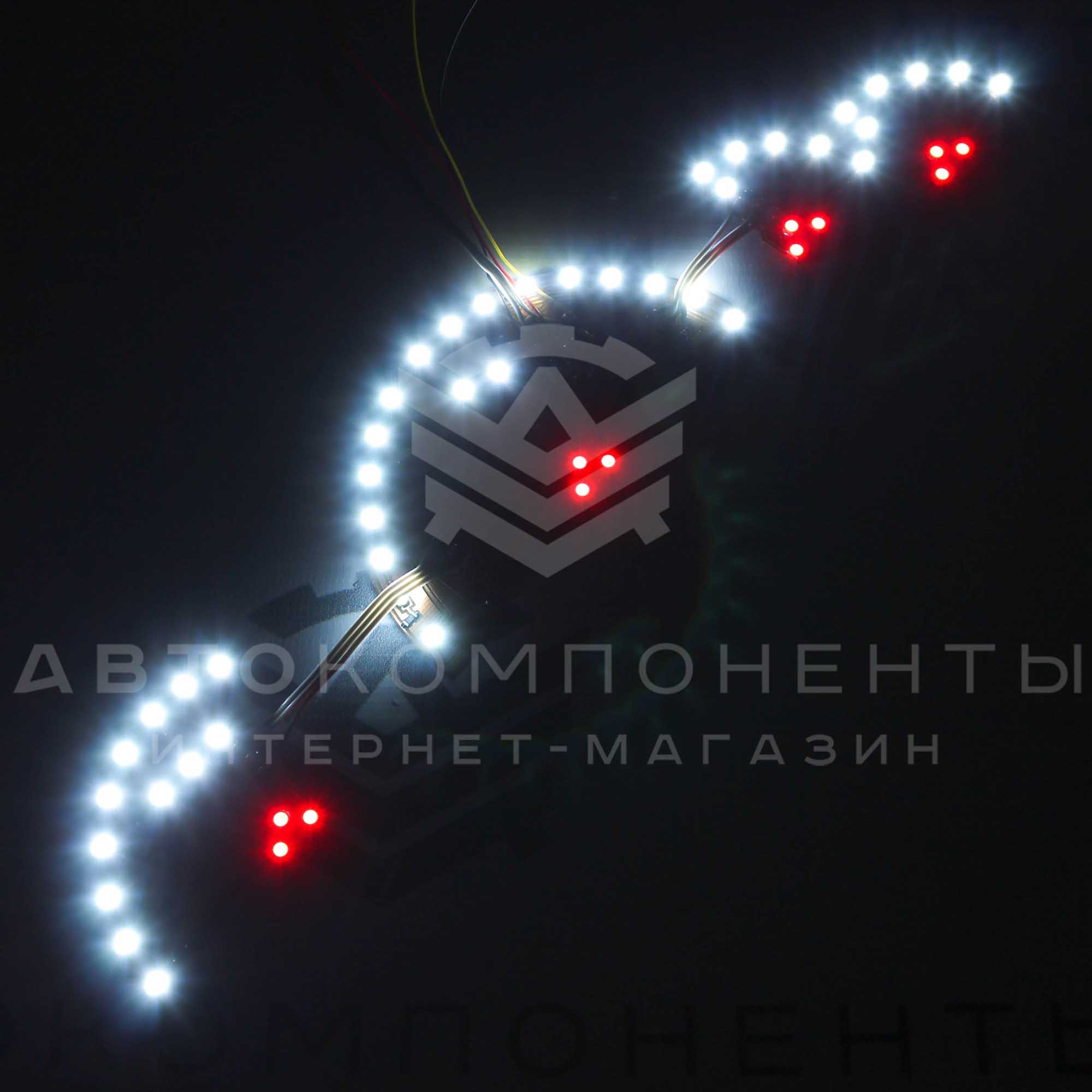 Светодиодная пересвеченная (красно-белая) плата АП/Счетмаш ВАЗ 2110 Евро, Приора, Калина