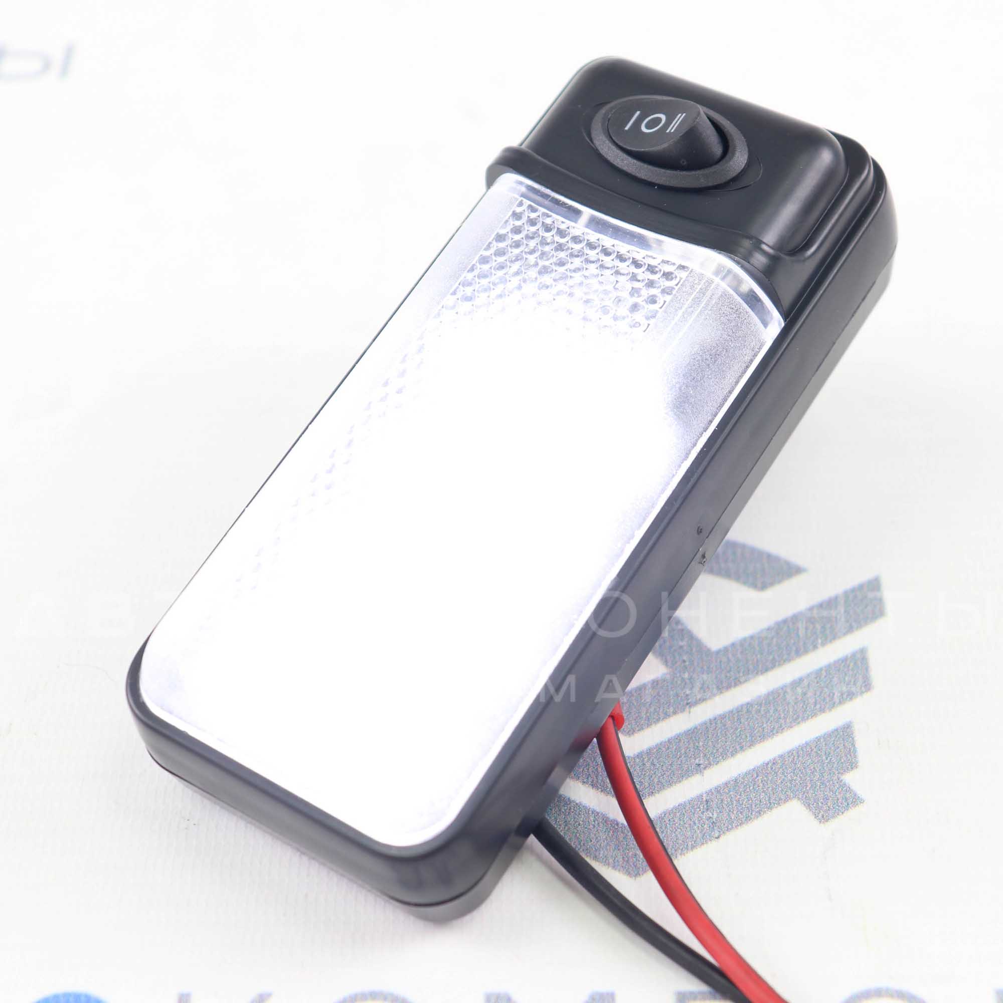 Плафон освещения салона (диодный) с кнопкой ВАЗ 2108-21099, 2110-2112, 2113-2115 (черный)