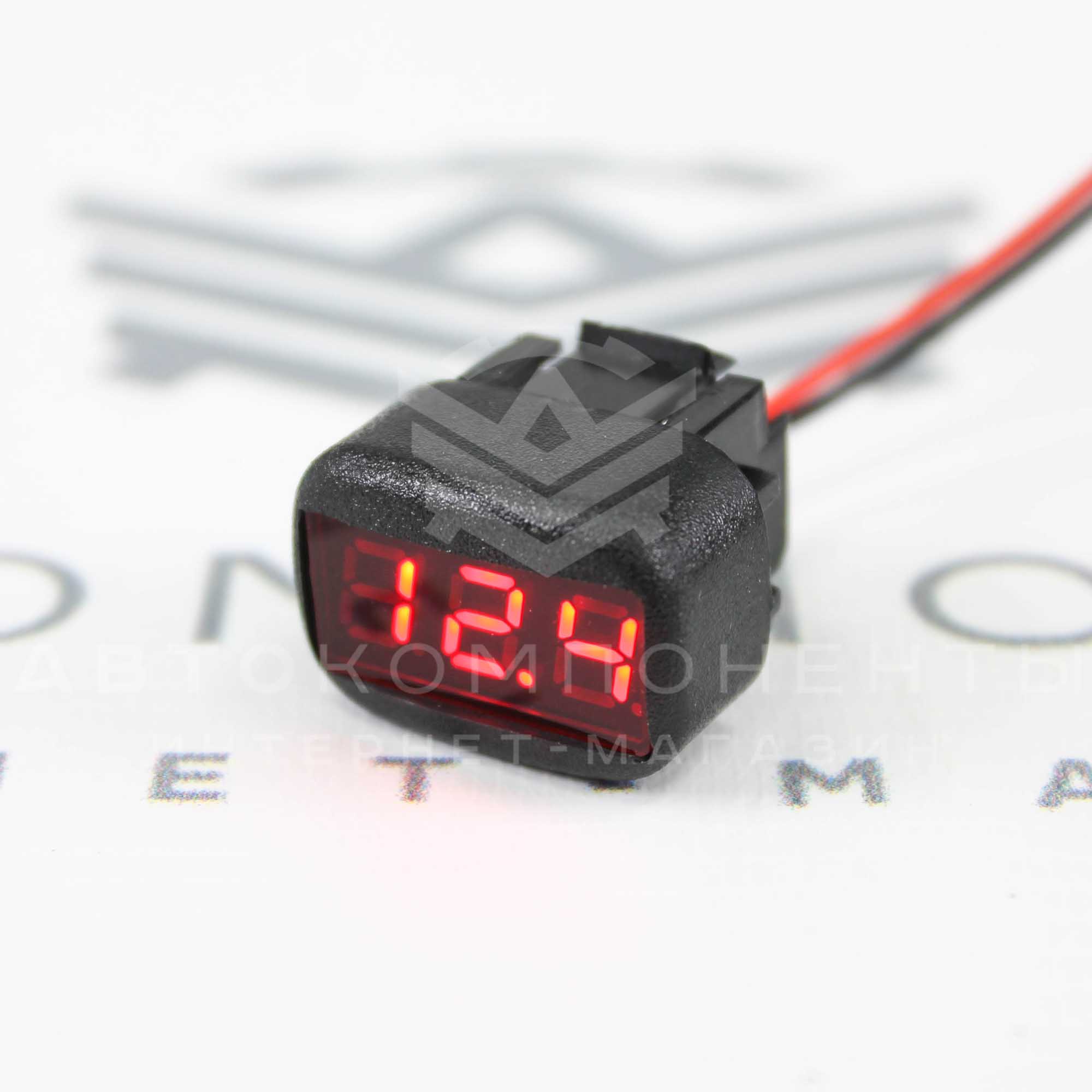 Индикатор напряжения ИН-12 ВАЗ 2113-2115, 2110-2112 (евро-панель), Лада Калина, Шевроле Нива (красная подсветка)