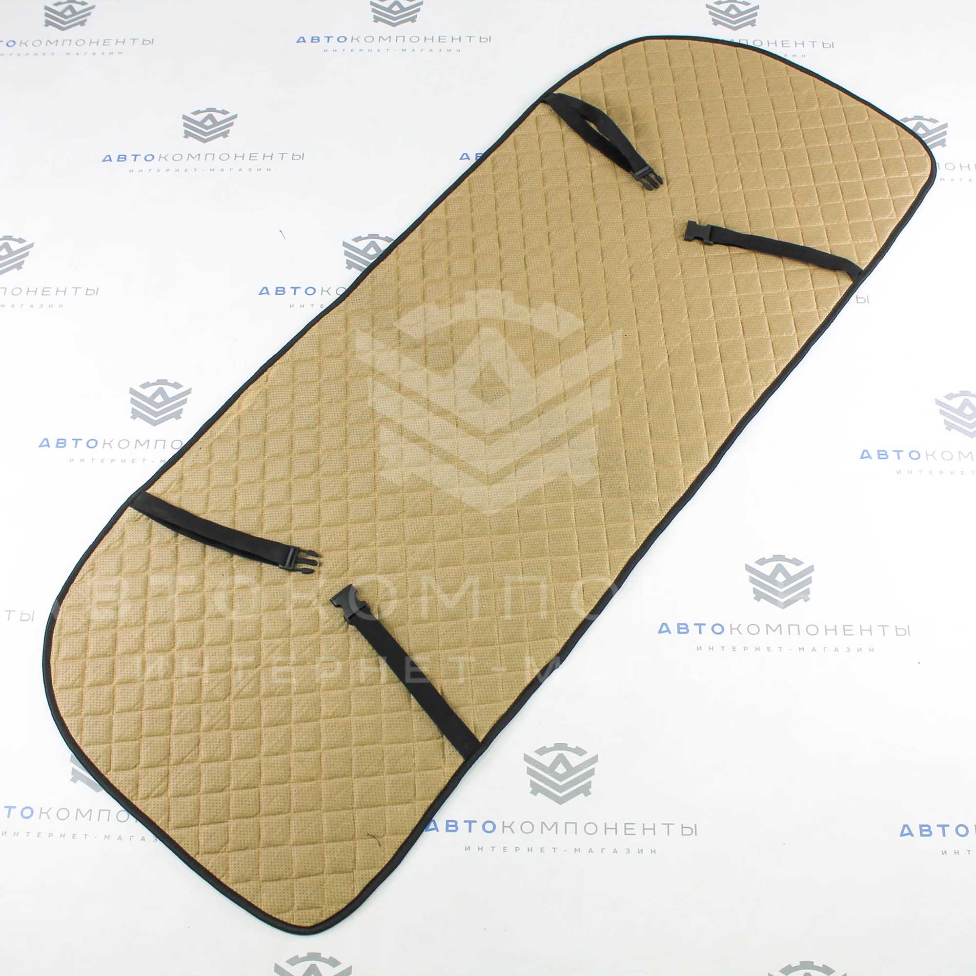 Универсальные накидки из велюра на задние сиденья Ромб (коричневые)