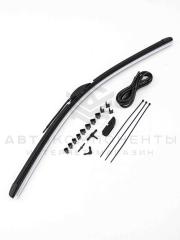 Бескаркасная щетка (дворник) с форсунками омывателя (650мм)