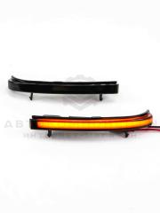 Повторители зеркал "Плазма" с бегающим поворотником Лада Приора (тонированные)