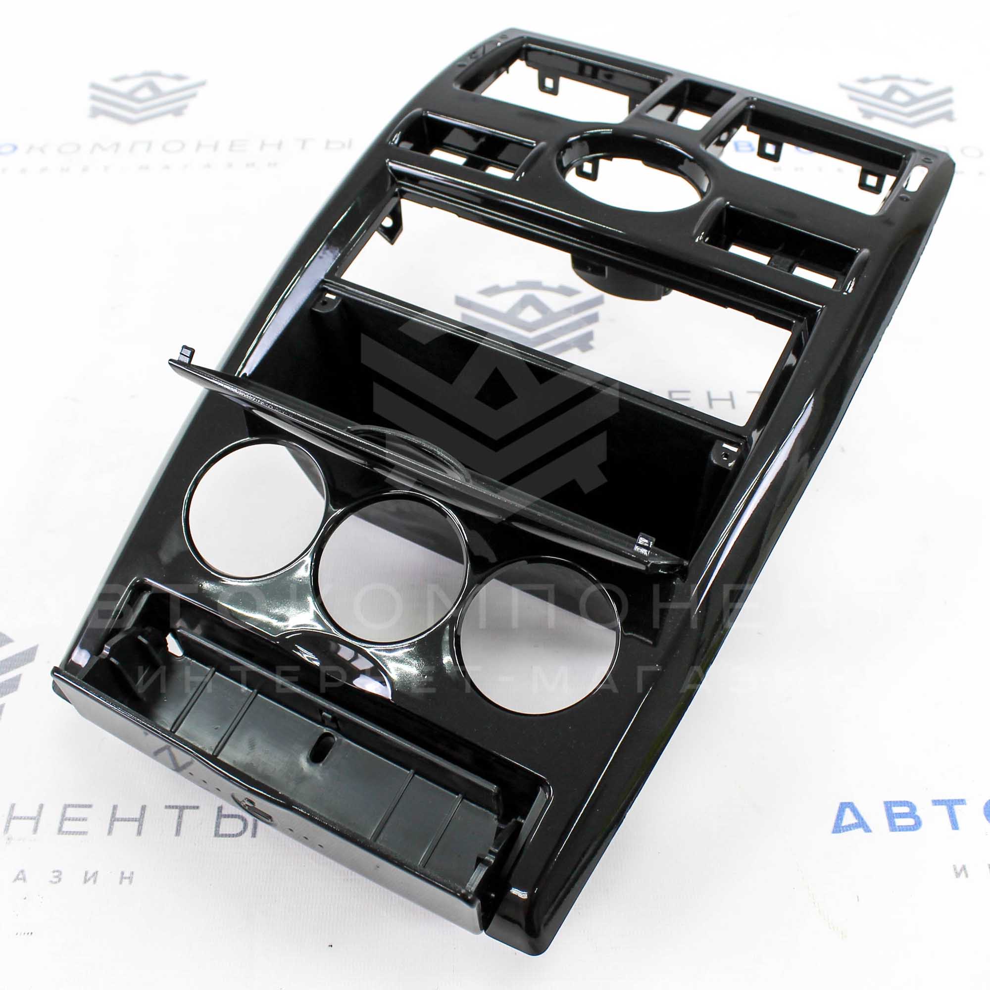 Центральная консоль 1din Лада Приора (черный лак)