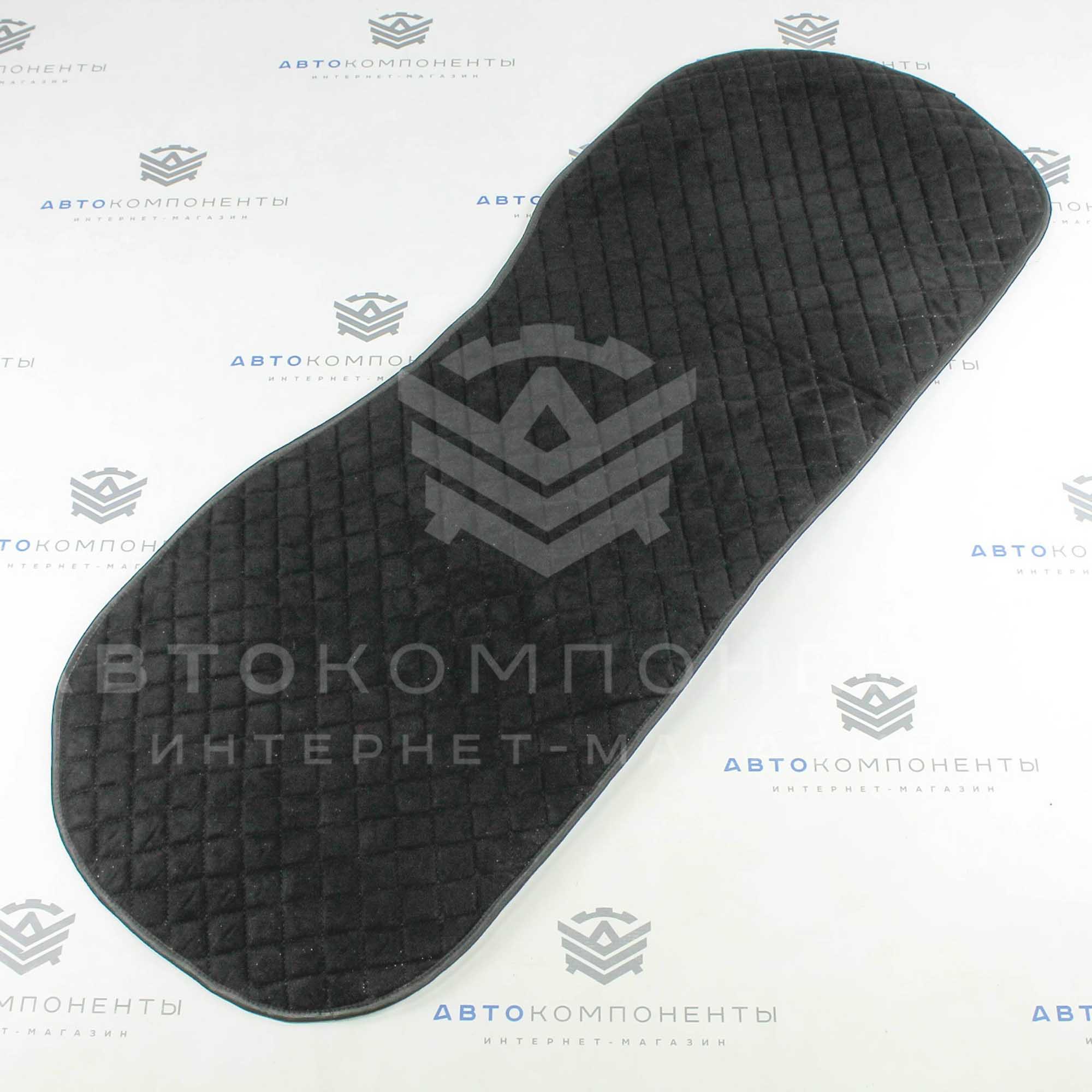 Универсальные накидки из велюра на задние сиденья Ромб (черные)