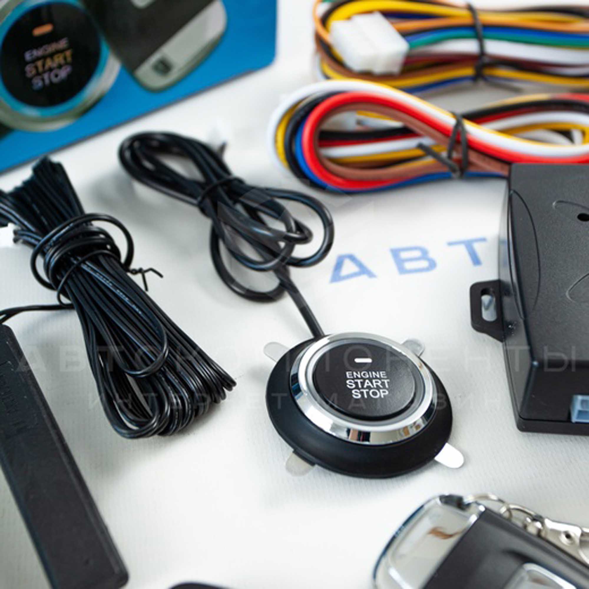 Кнопка старт-стоп (универсальная) с автозапуском двигателя (ключ AUDI)