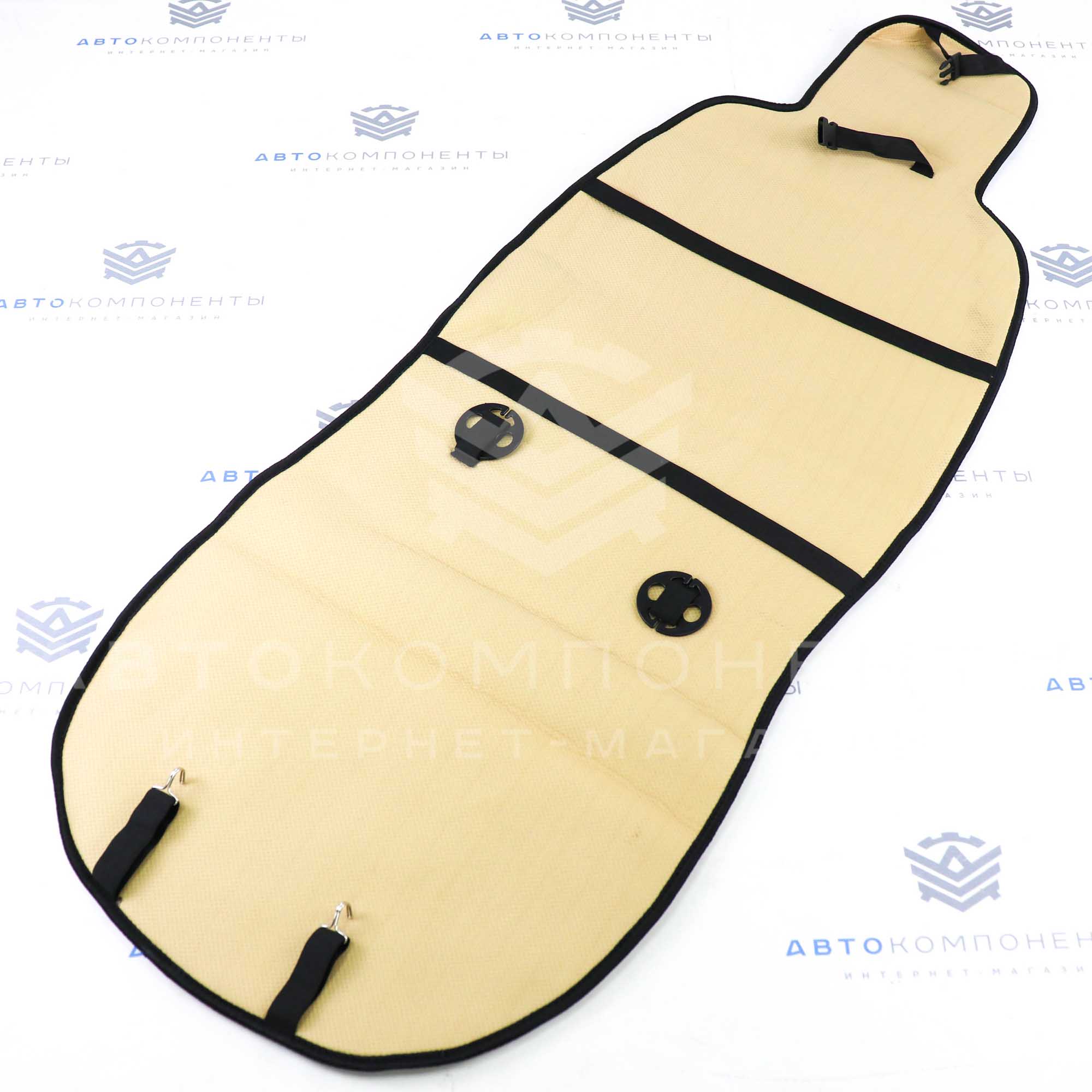 Универсальные накидки из искусственного меха на передние сиденья (белые)