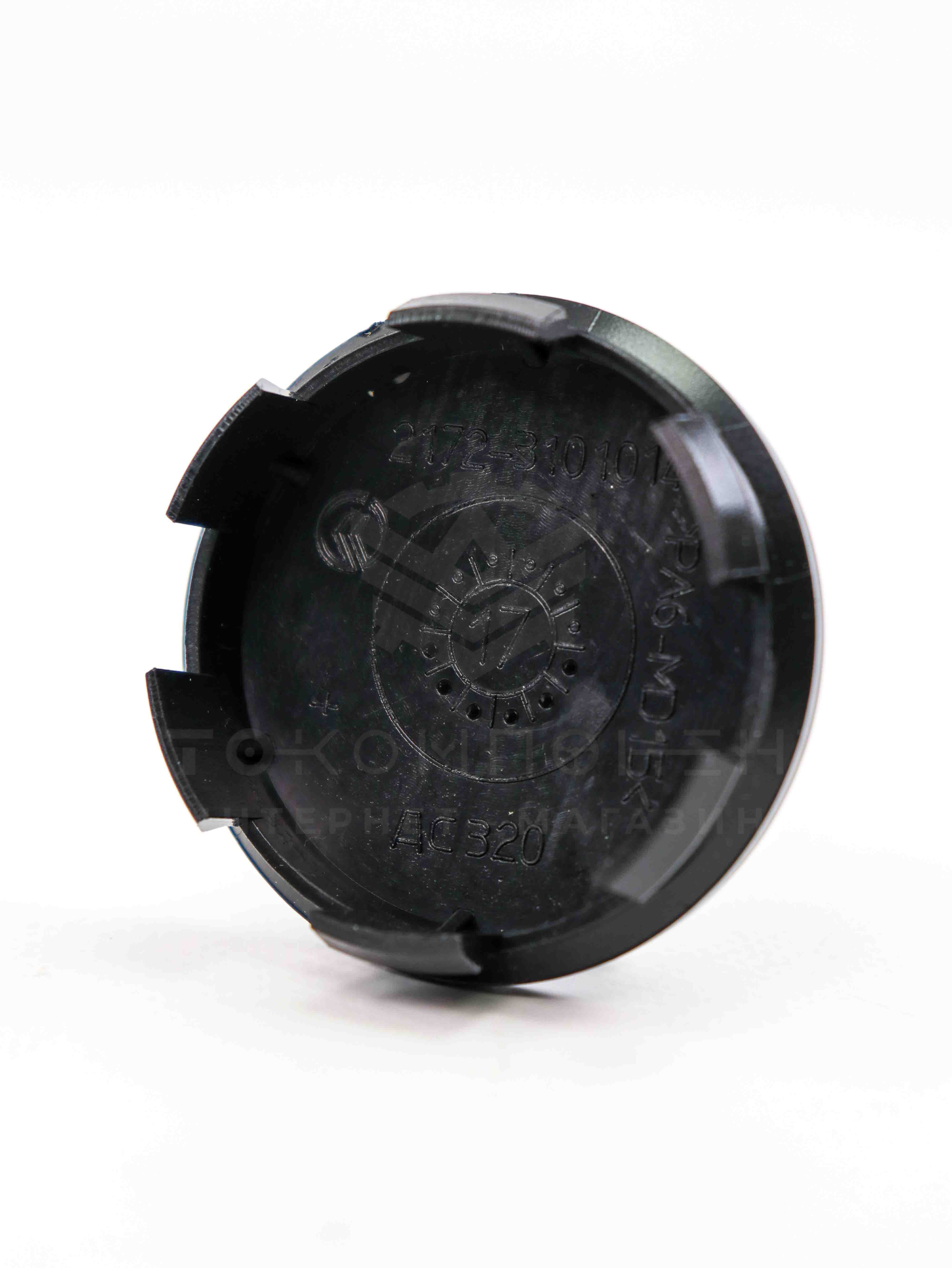 Колпачок (заглушка) ступицы колеса (под литой диск) Лада Приора (черный глянец)