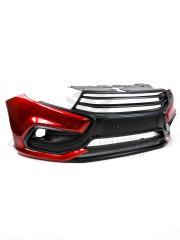 Передний бампер в стиле Vesta Sport под штатную установку Лада Vesta в цвет кузова