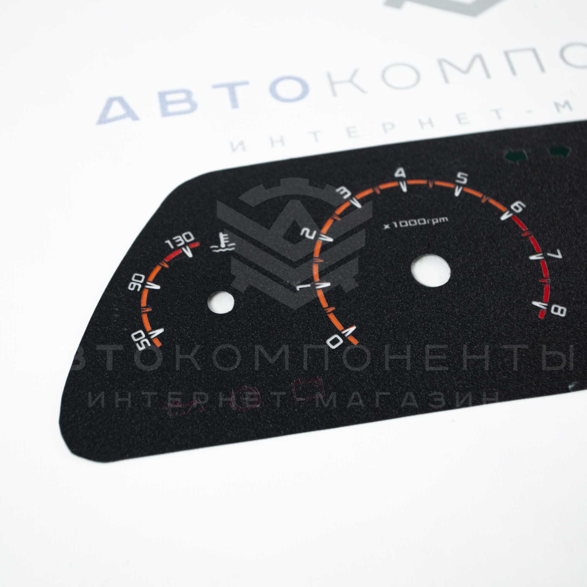 Накладка комбинации приборов 2113, 2114, 2115, Нива 4х4 в стиле Vesta (VDO) с одним дисплеем