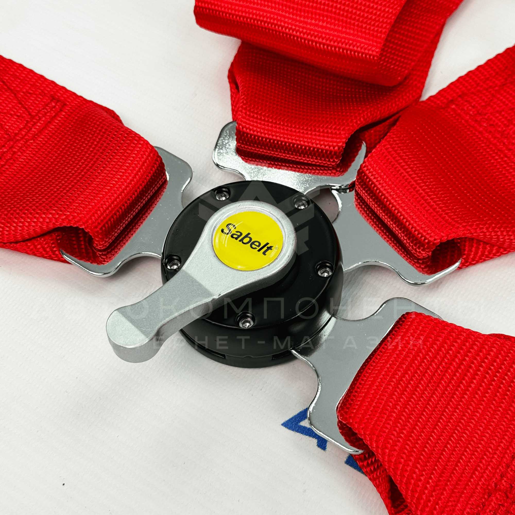 Ремни безопасности SPORT SABELT 4-х точечные (красные)