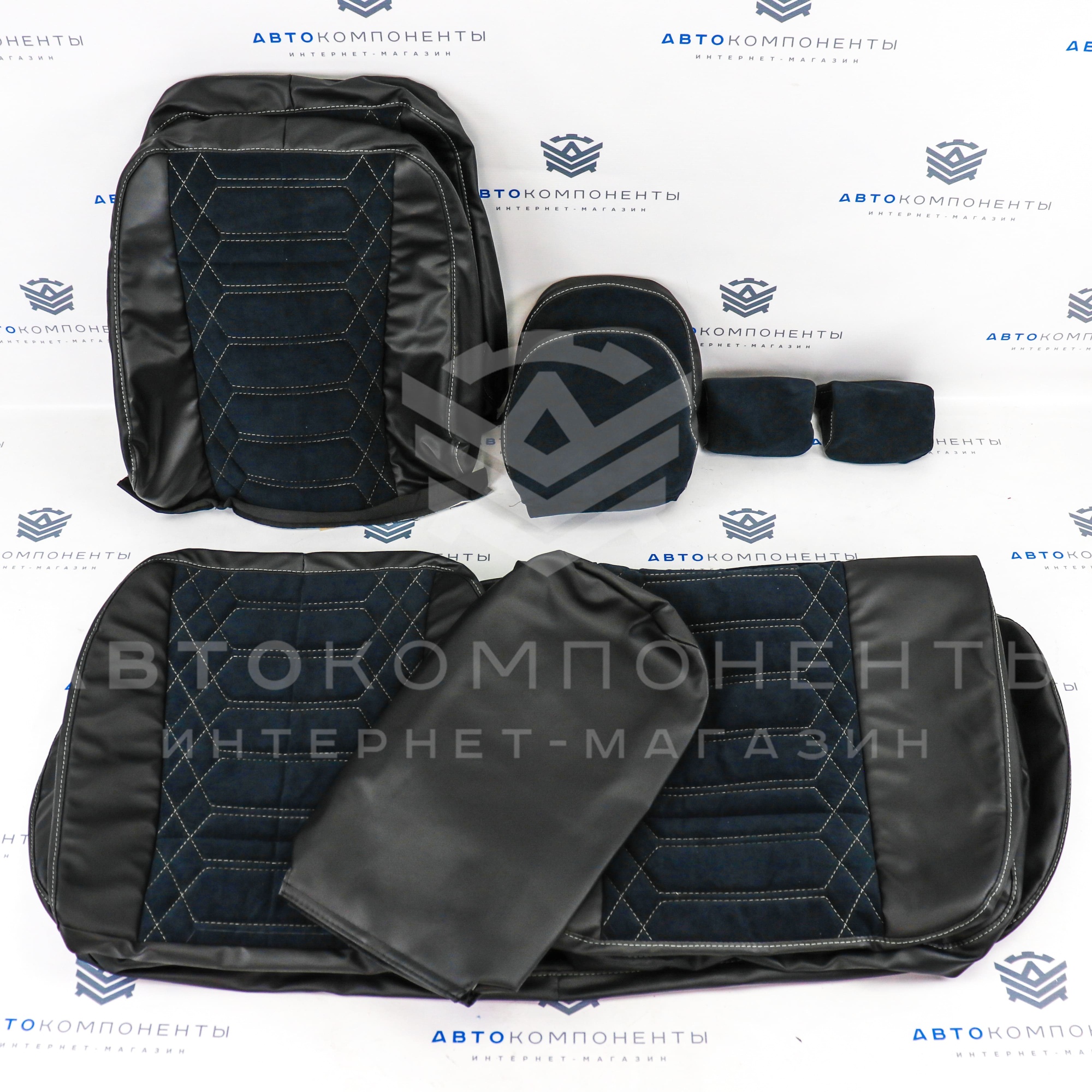 Обивки сидений Лада Приора (седан) с прострочкой "Кобра"
