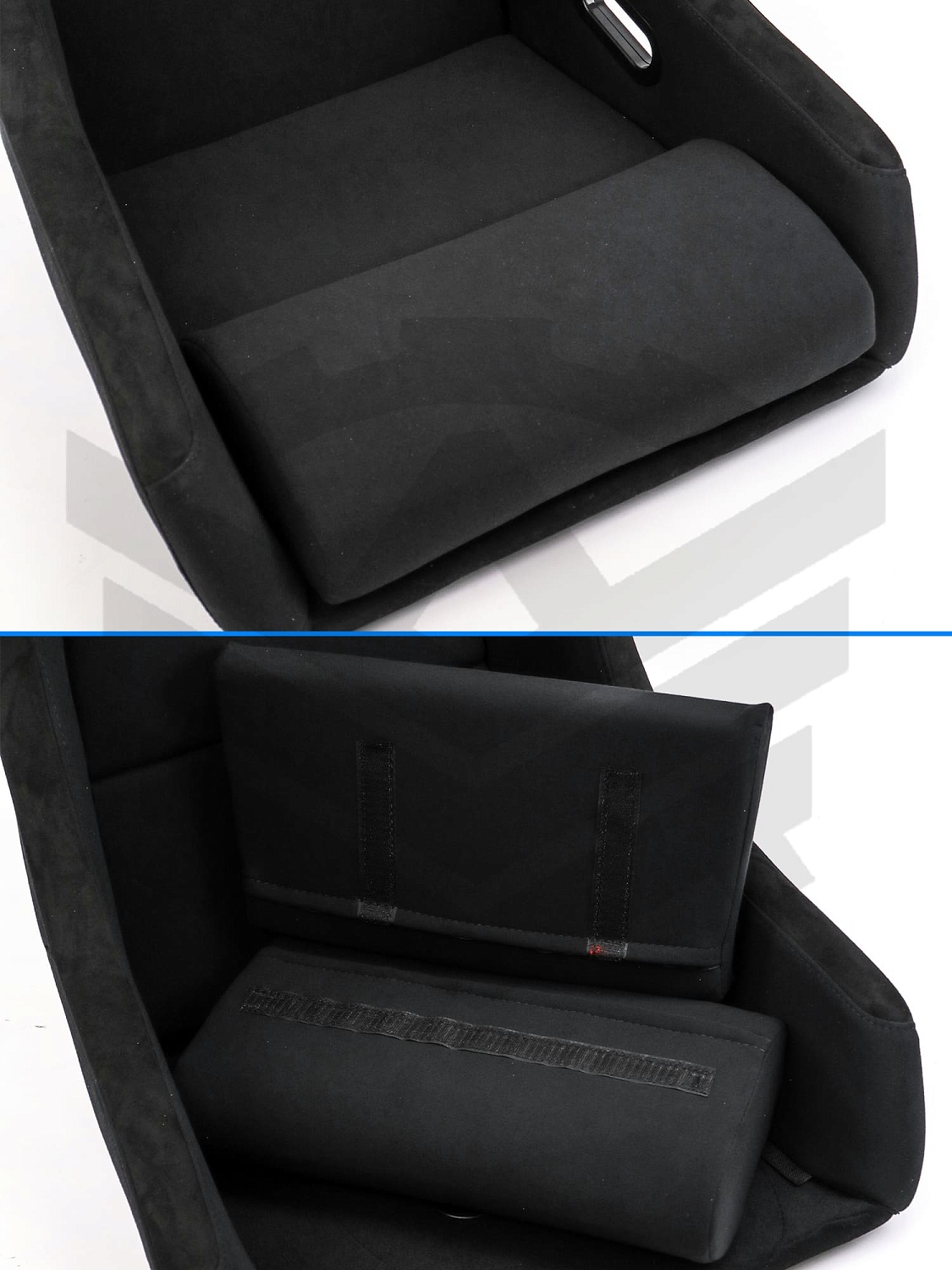 Ковш спортивный "RECARO" с салазками, размер XL (карбон, черный) 3-х слойный каркас