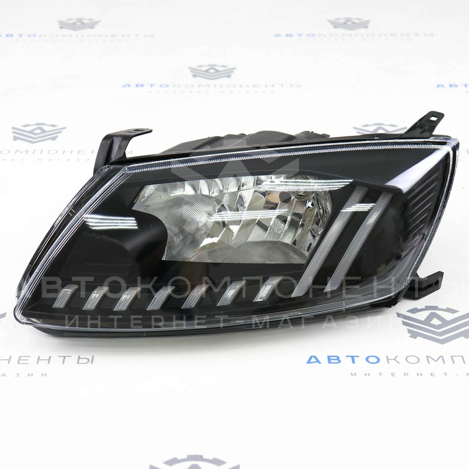 Фары Лада Гранта в стиле Audi с бегающими поворотниками и ДХО