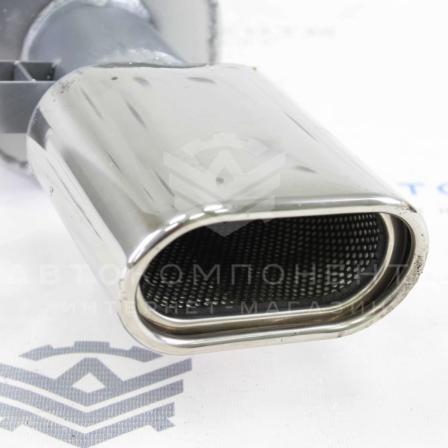 Прямоточный глушитель Stinger "MUTE" ВАЗ 2101-2107 (с овальной насадкой)