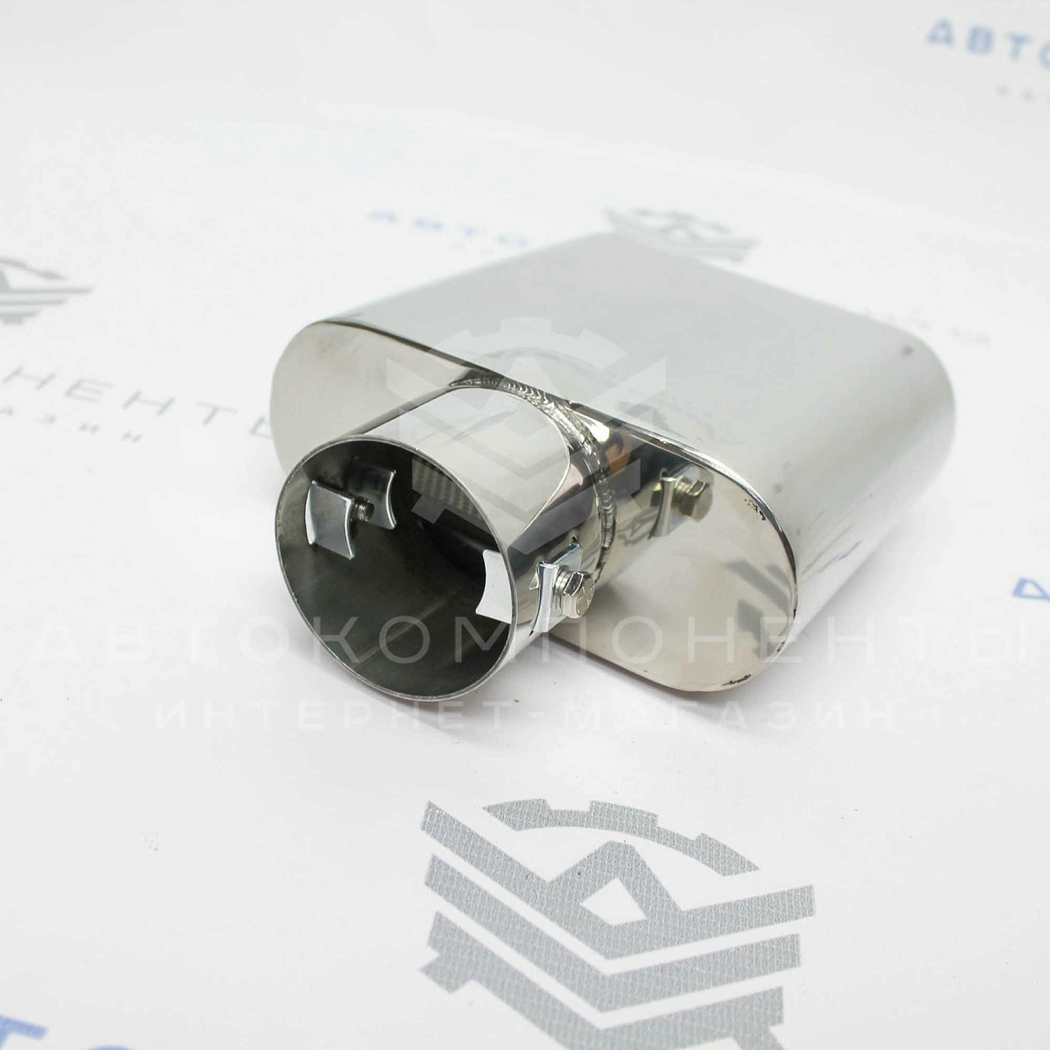 Насадка на глушитель (хромированная) овальная