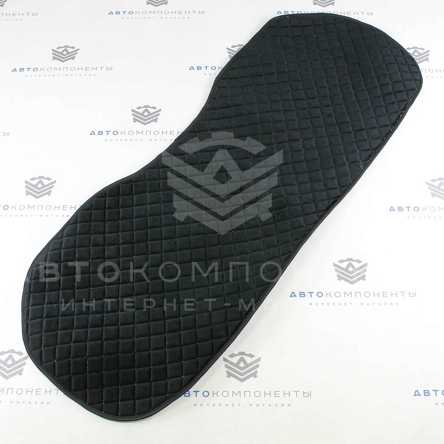 Универсальные накидки из велюра на задние сиденья Ромб (белая нить)