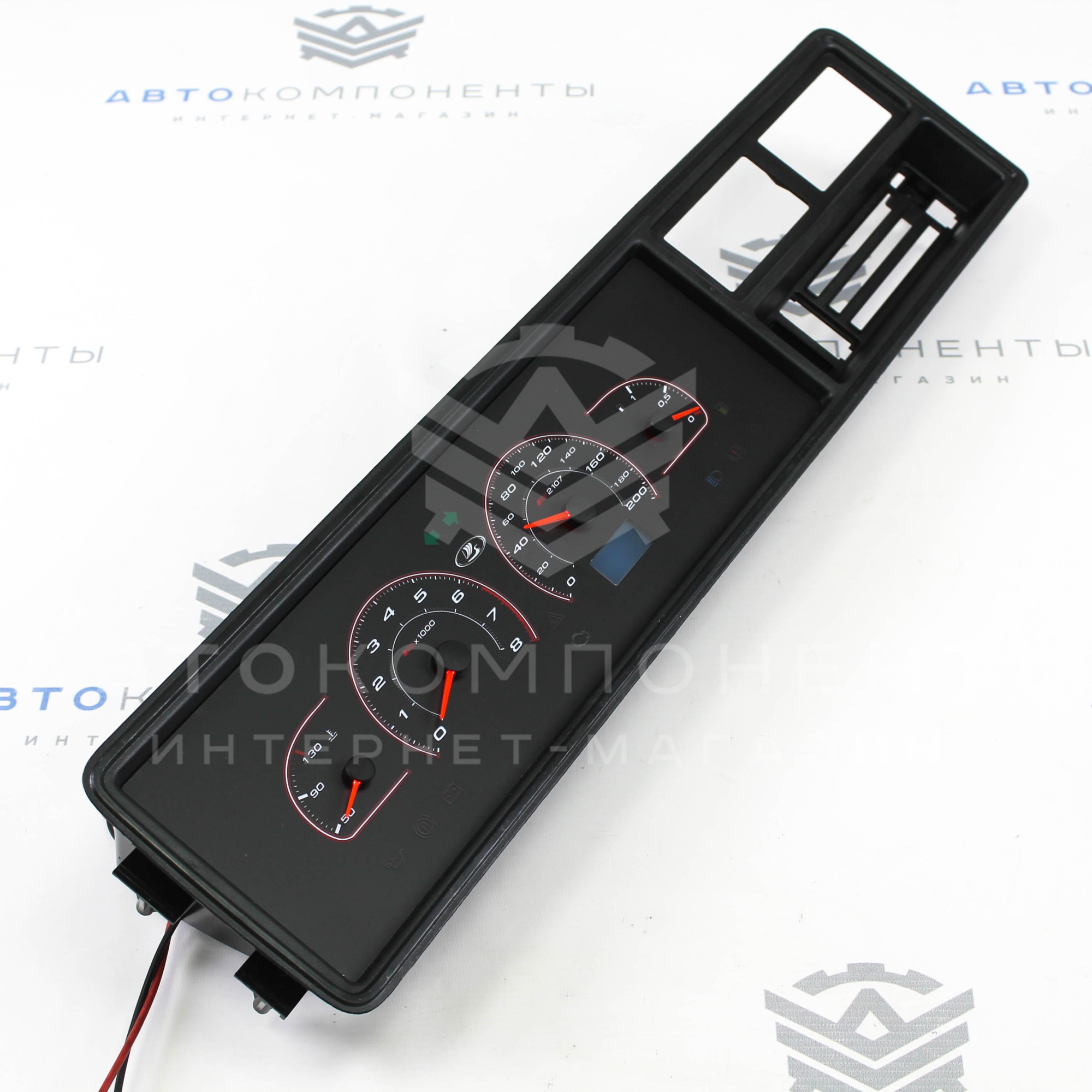 Комбинация приборов со сплошным стеклом ВАЗ 2104, 2107 (красно-белая)