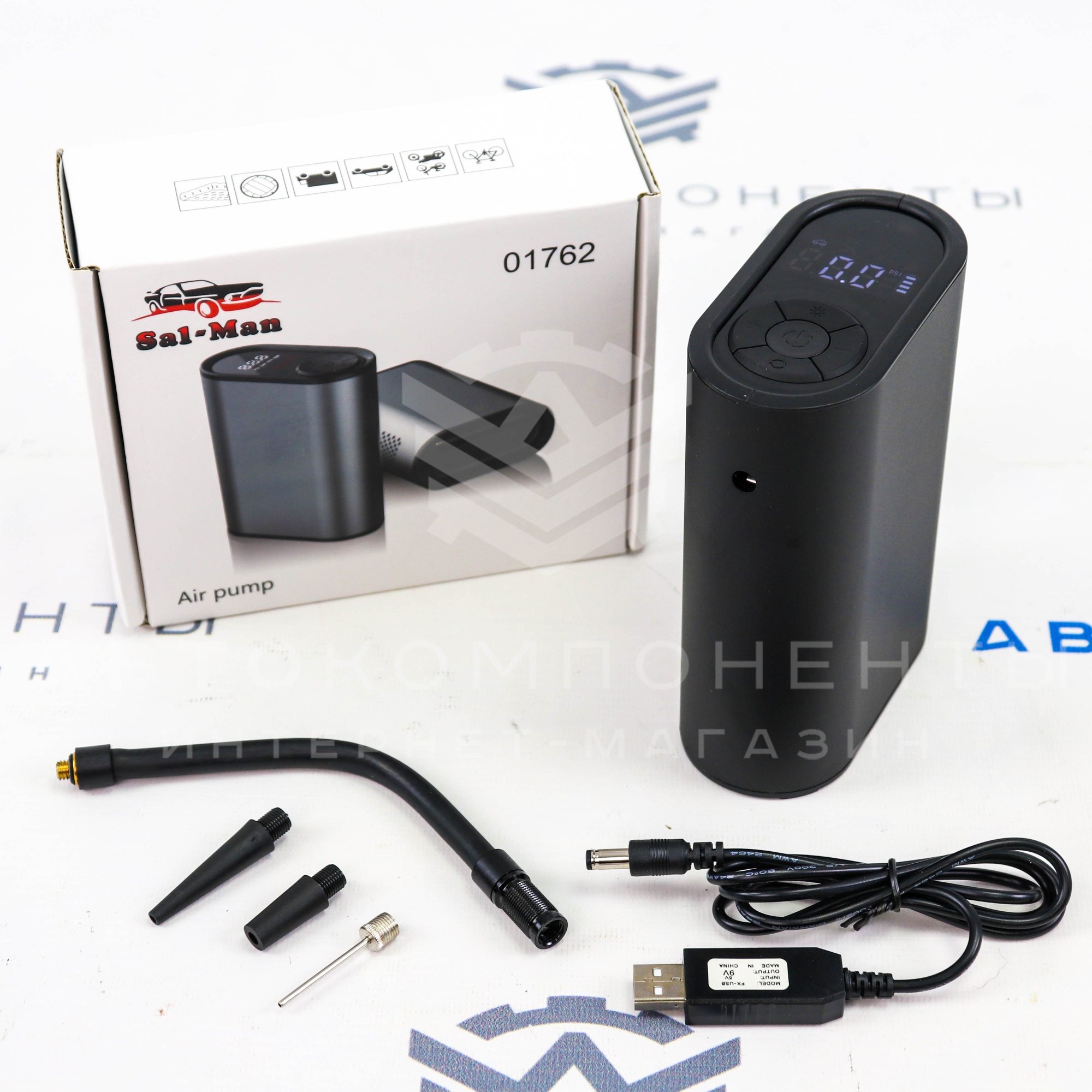 Автомобильный компрессор "Sal-Man" (беспроводной) 60W (01762)