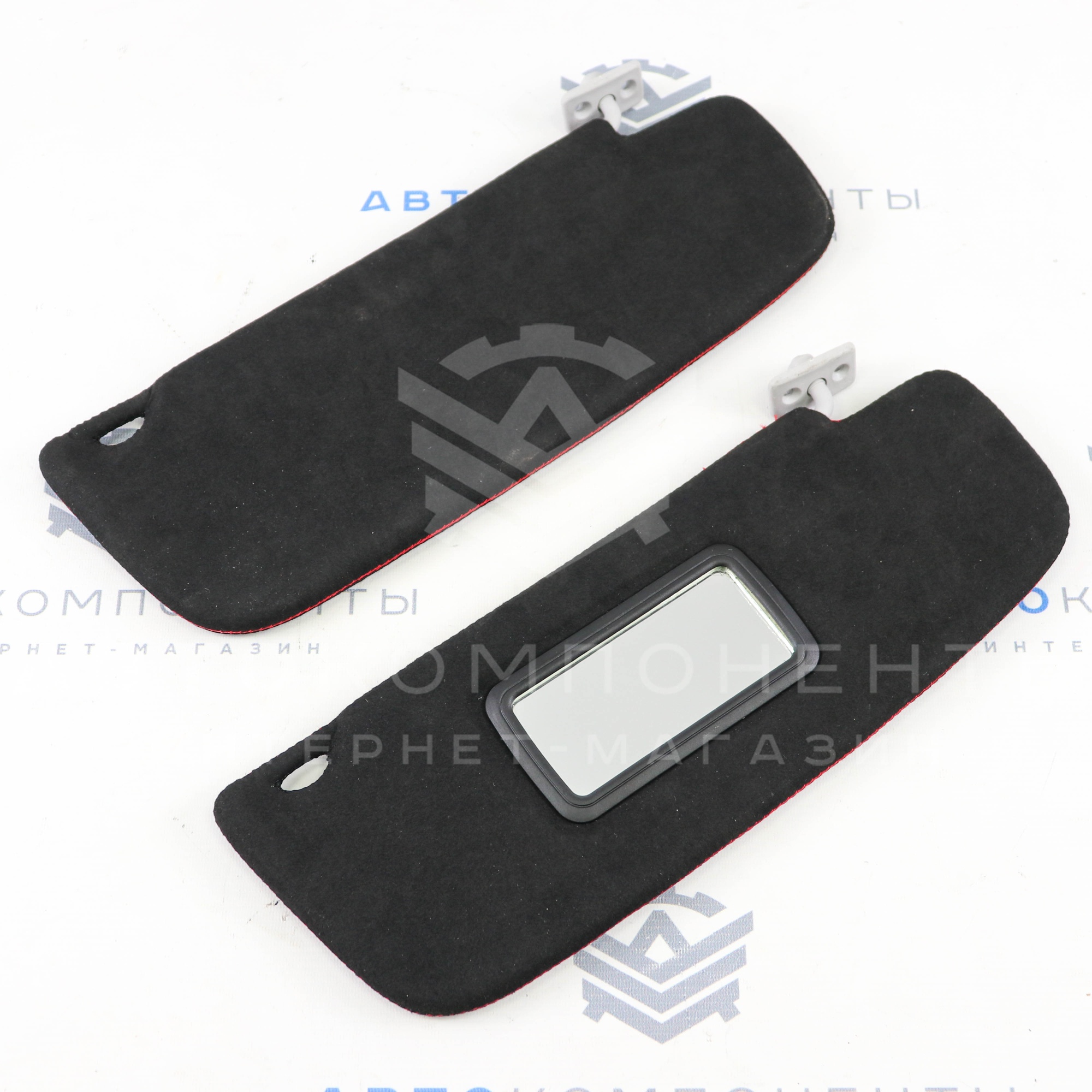 Солнцезащитные козырьки с зеркалом (в алькантаре) Лада Гранта, Калина, Калина 2