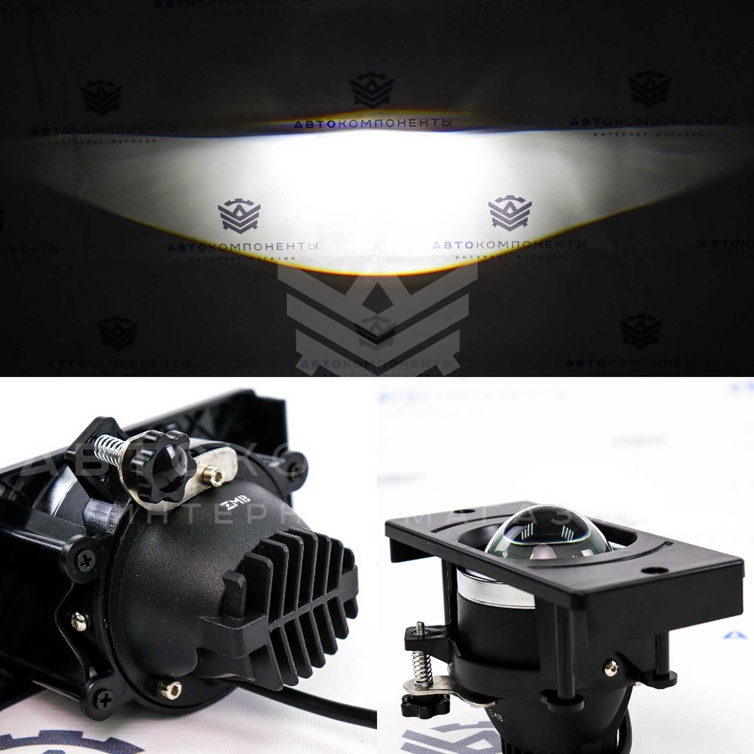 Противотуманные фары (ПТФ) "ZMB" с линзами ВАЗ 2110-2112, 2113-2115, Шевроле Нива (WD-2110)