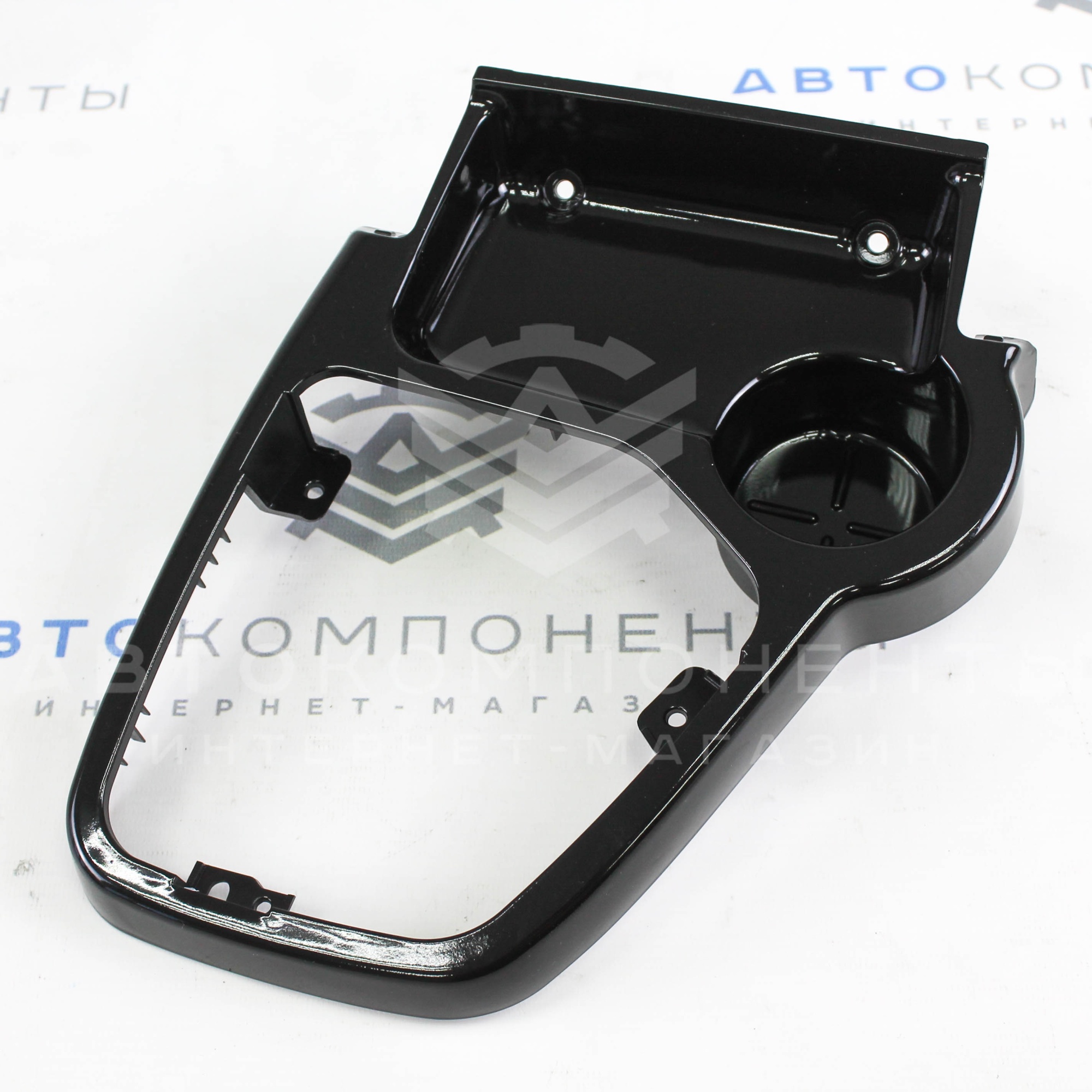 Рамка КПП с подстаканником (черный лак) Лада Приора 2