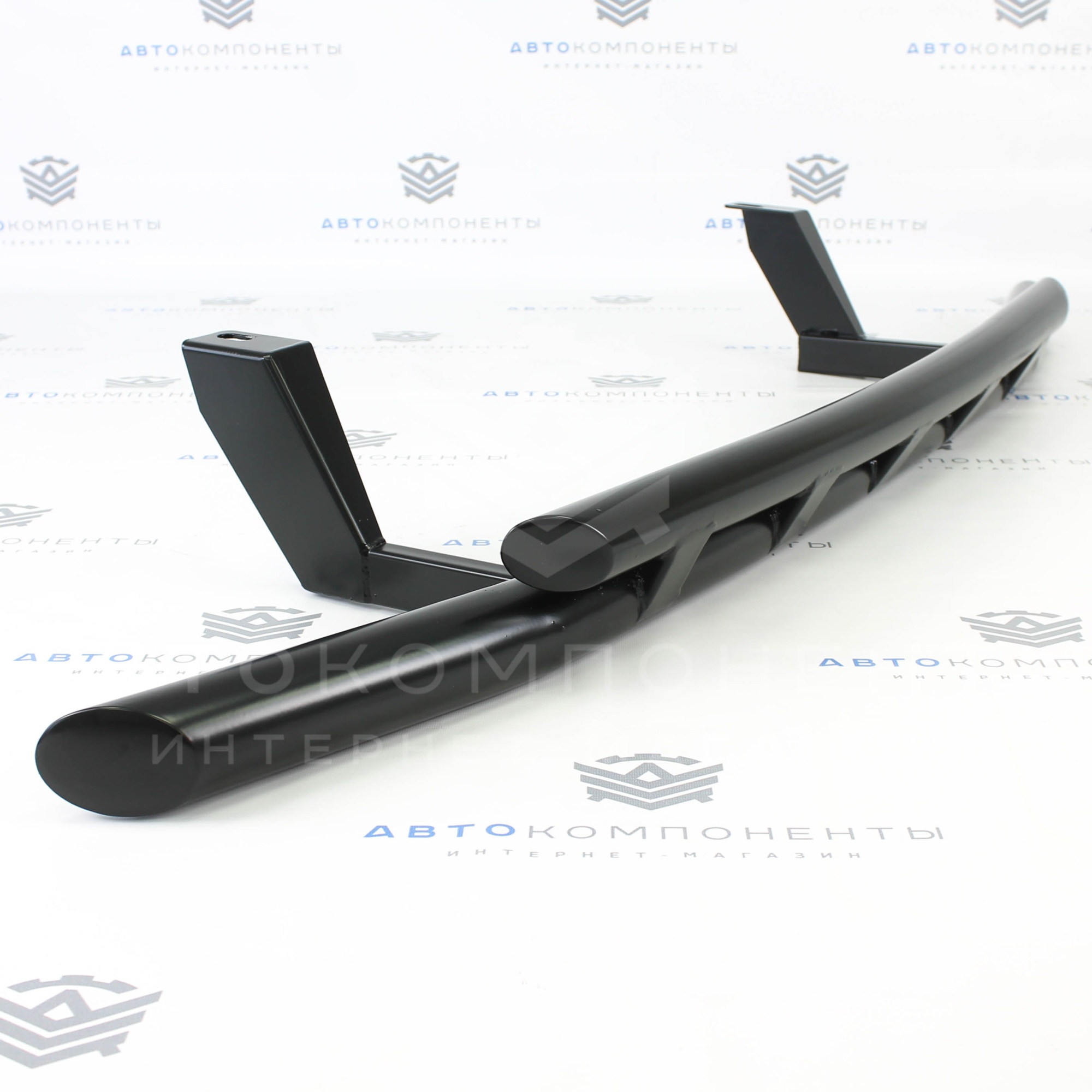 Защита переда (дуга) двойная Нива 4х4 Урбан (черный мат)