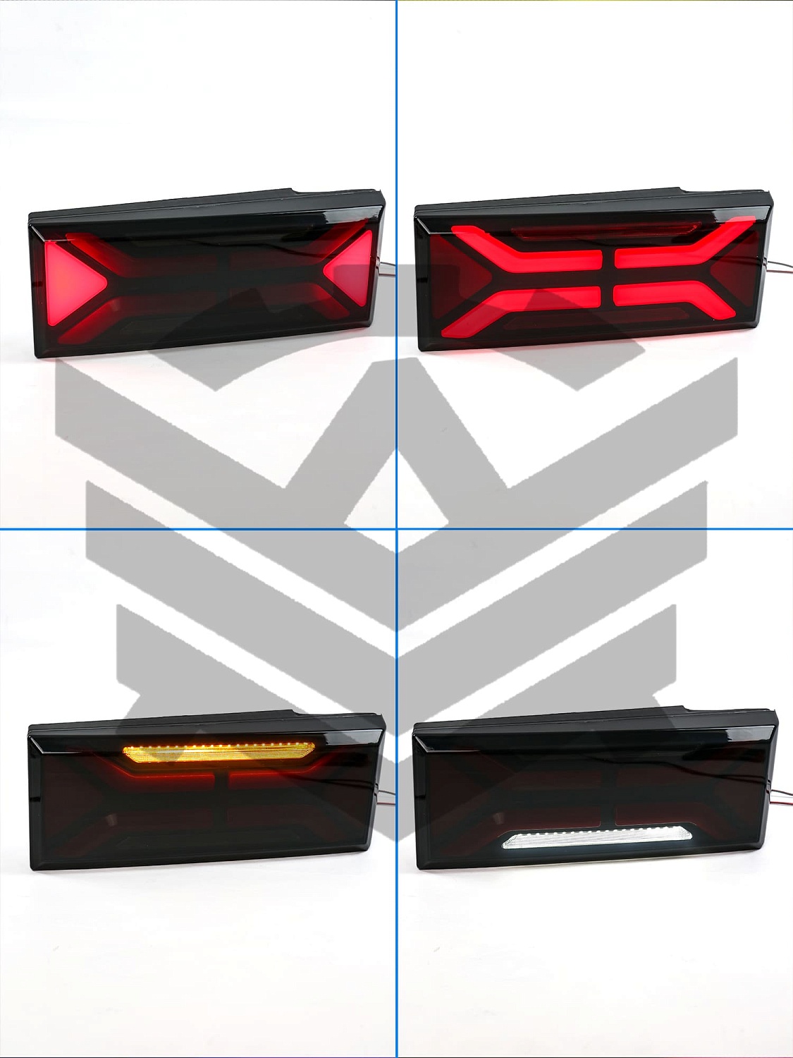 Светодиодные фонари "X-Black" (иксы) ВАЗ 2108-2114 (тонированные)