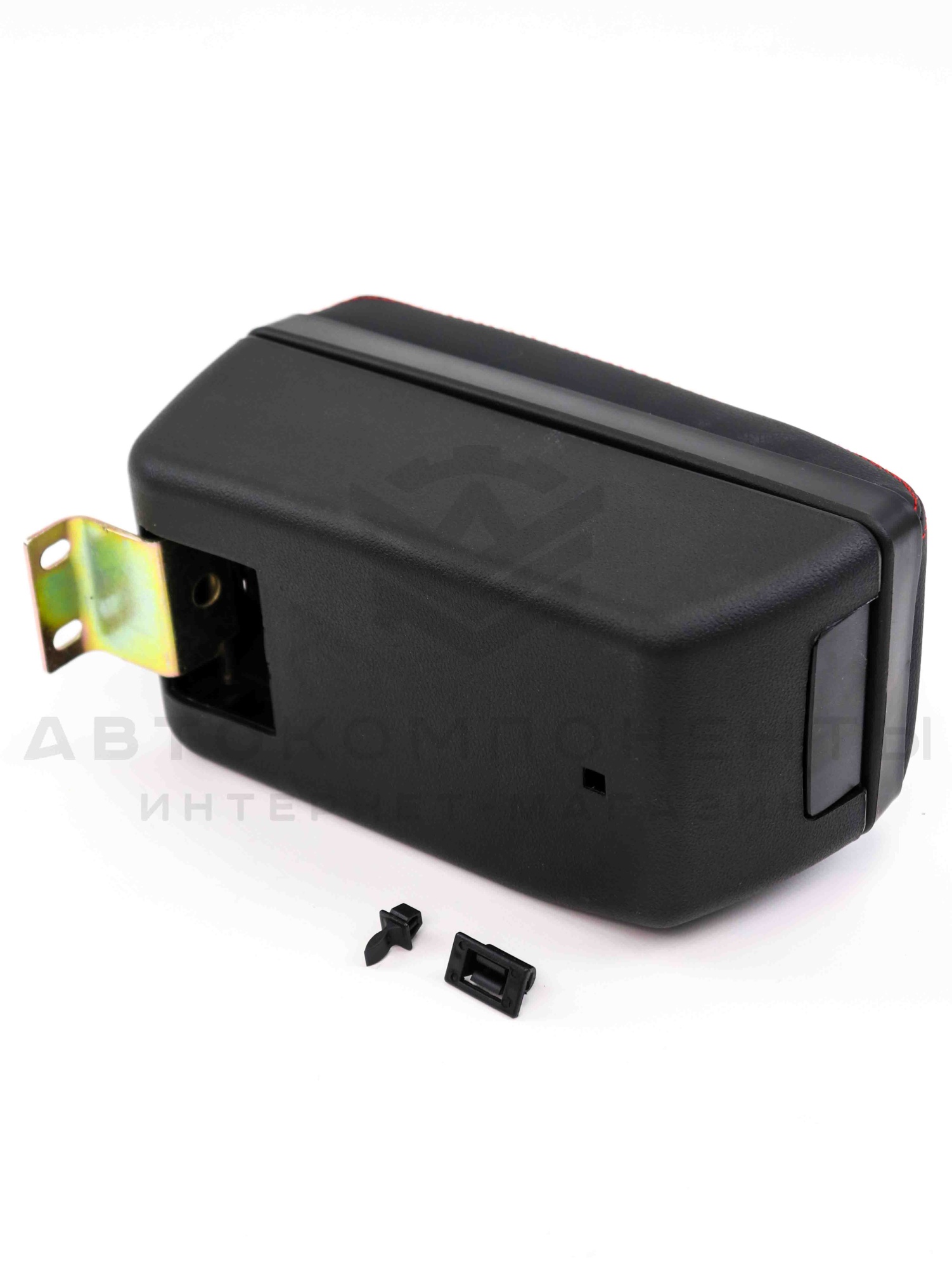 Подлокотник с боксом "Sal-Man" (в коже) Лада Приора (красная нить)