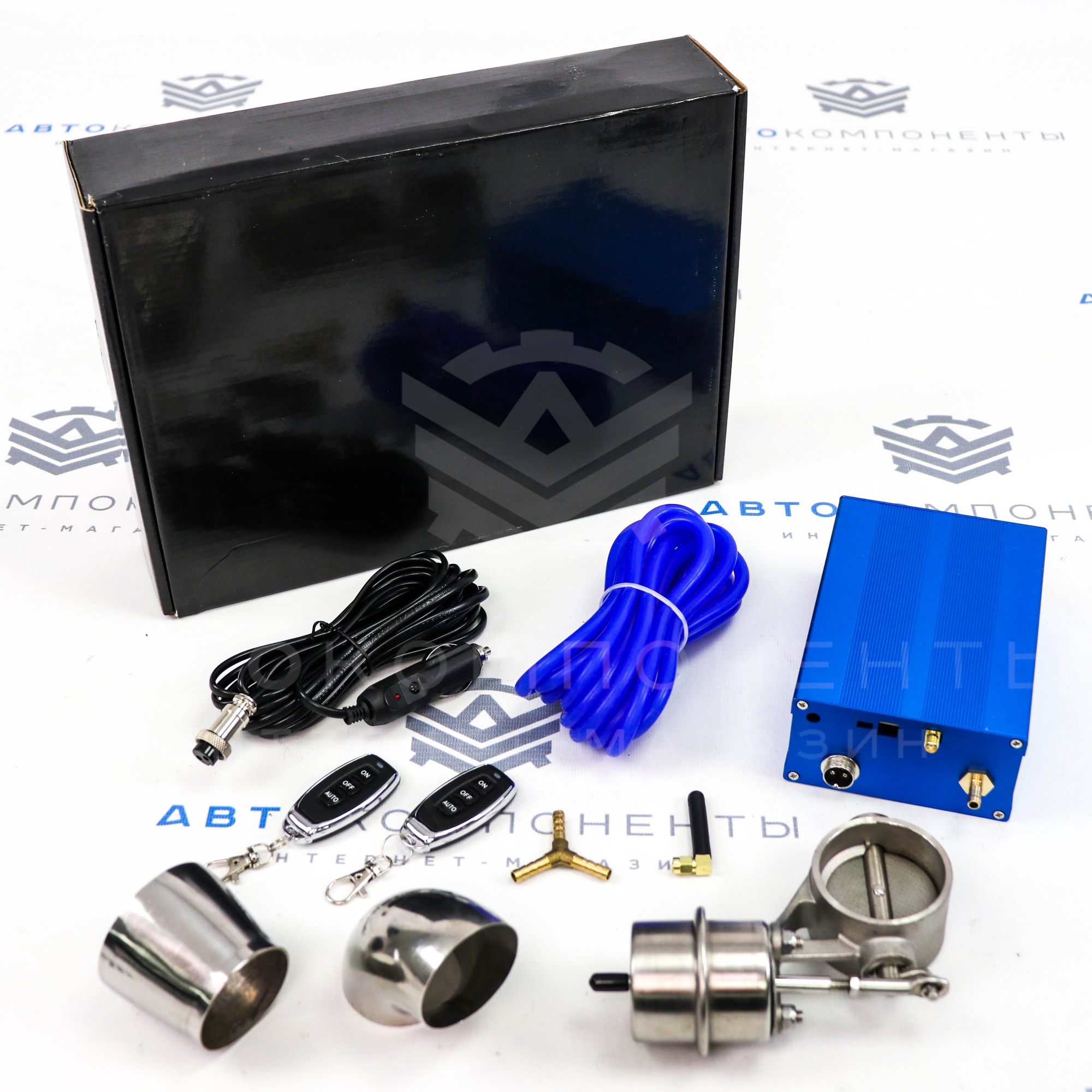 Комплект управляемого выхлопа (вакуумная заслонка 51мм) с пультом ДУ