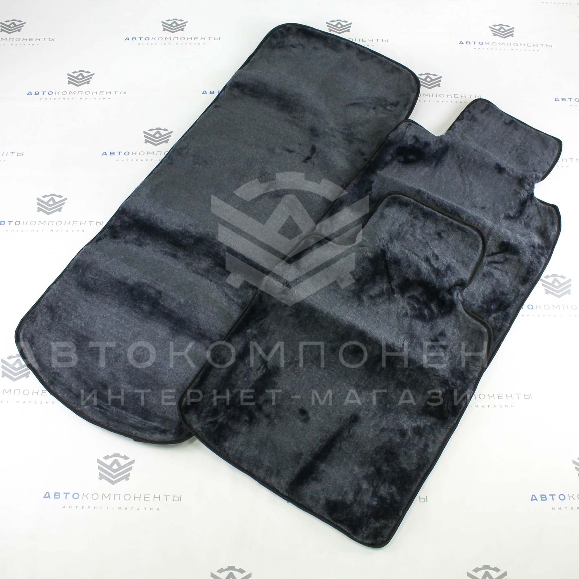 Универсальные накидки из искусственного меха на задние сиденья (серые)