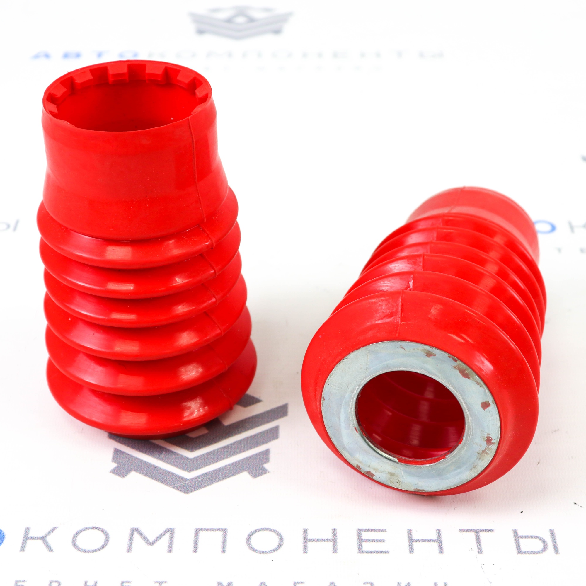 Пыльники стоек передней подвески (силикон, красные) ВАЗ 2108-2115, Гранта, Калина, Приора