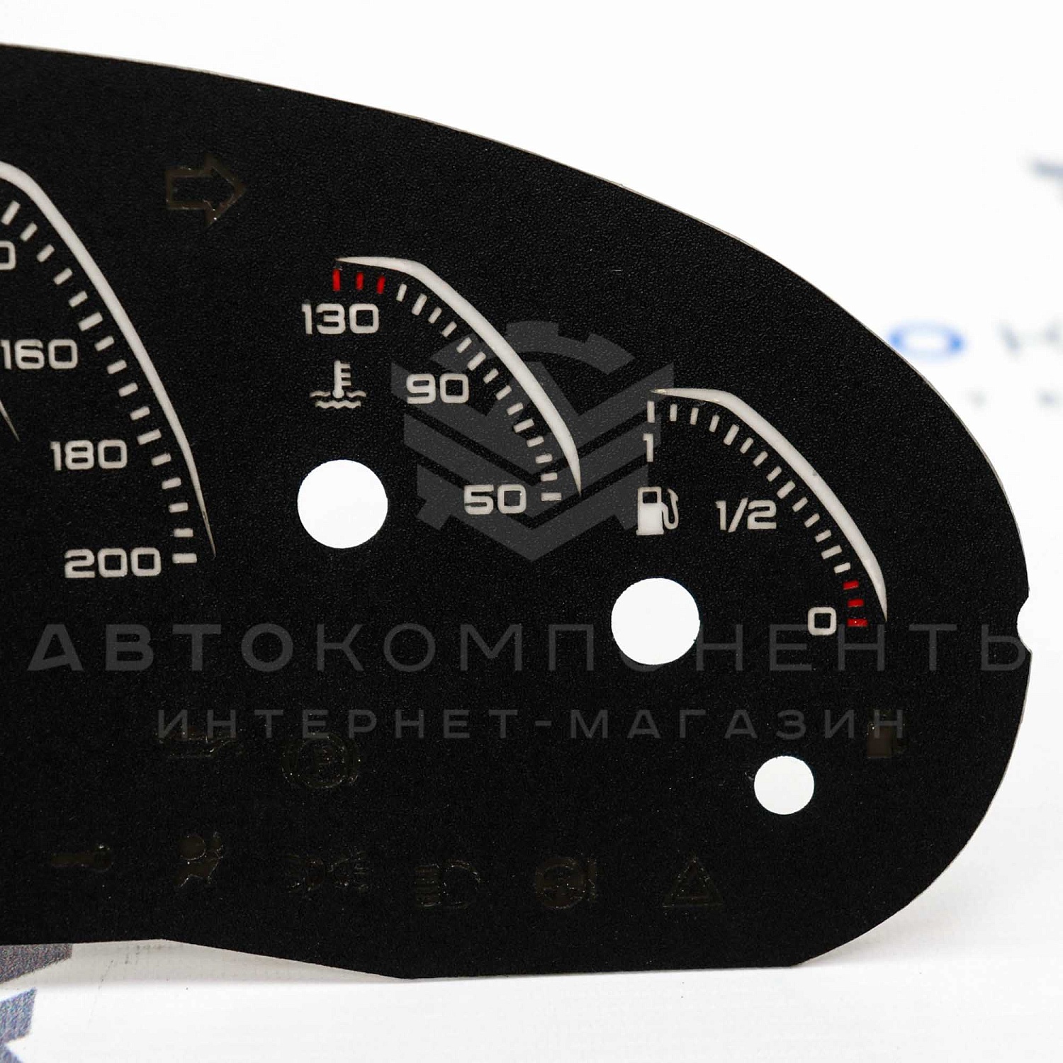 Накладка комбинации приборов "AMG" (VDO) ВАЗ 2110-2112 (евро), Приора, Калина, (белая)