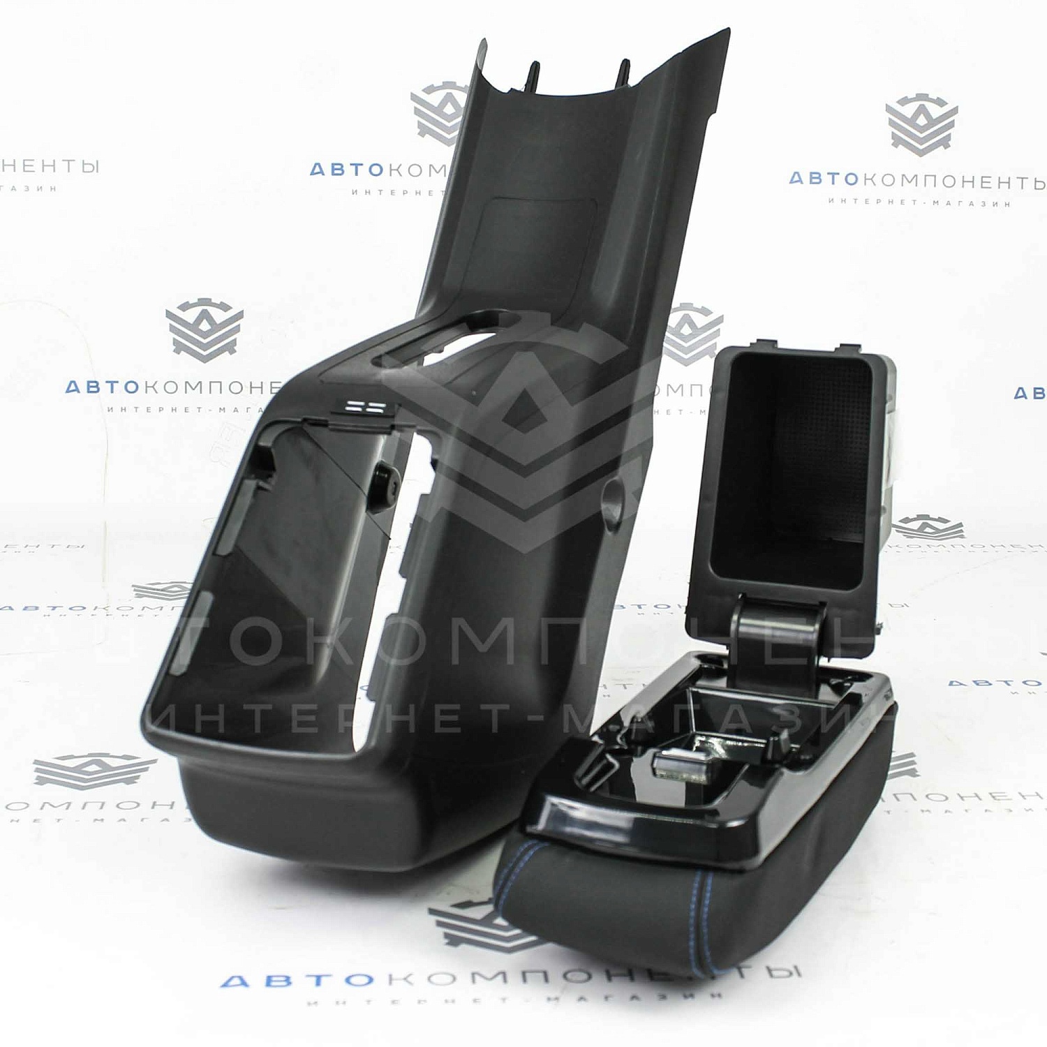 Подлокотник "Sal-Man" (в коже) Лада Vesta (синяя нить)