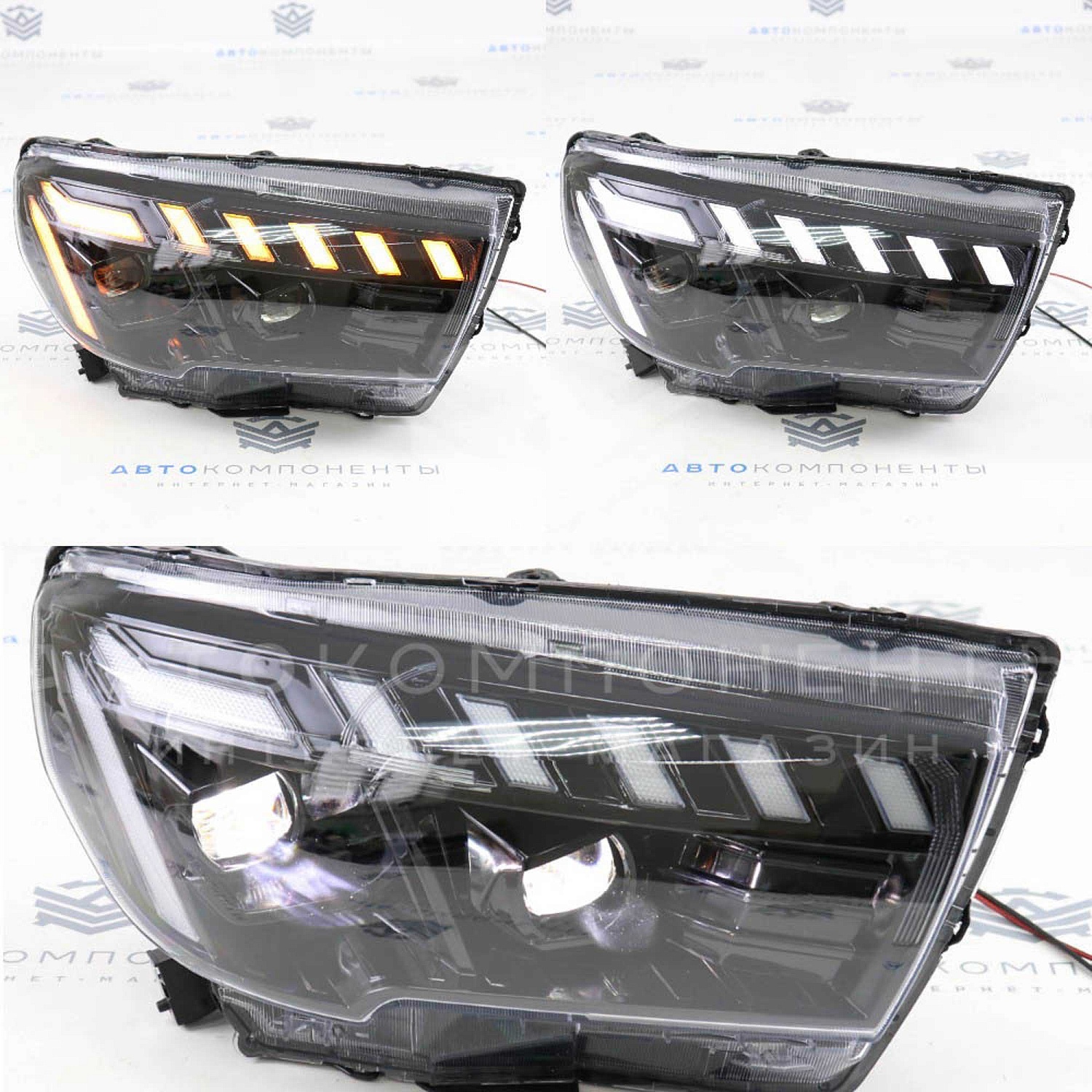Фары Лада Vesta в стиле Audi с бегающими поворотниками и двойными BI-LED линзами Фары Лада Vesta в стиле Audi с бегающими поворотниками и двойными BI-LED линзами