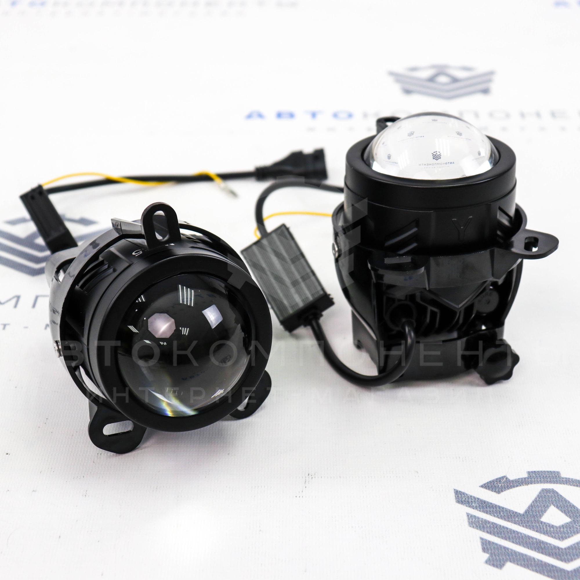 Противотуманные фары (ПТФ) "K1" BI-LED с линзами 96W (ближний+дальний) Лада Приора, Шевроле Нива, Газель Next / Бизнес