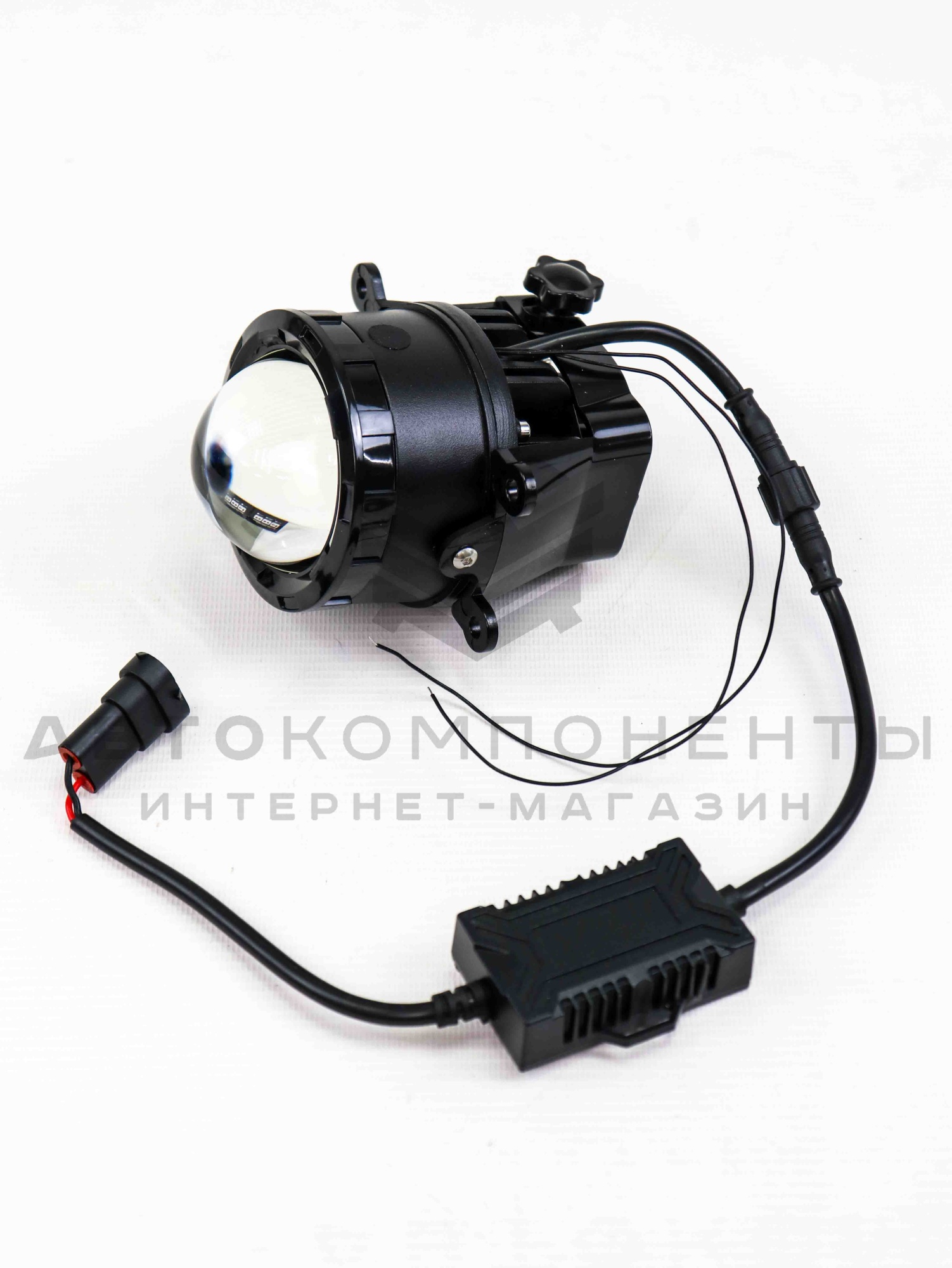 Противотуманные фары (ПТФ) с приложением светодиодные линзованные Bi-LED (ближний + дальний) Лада Vesta, Гранта FL, X-RAY, Ларгус FL