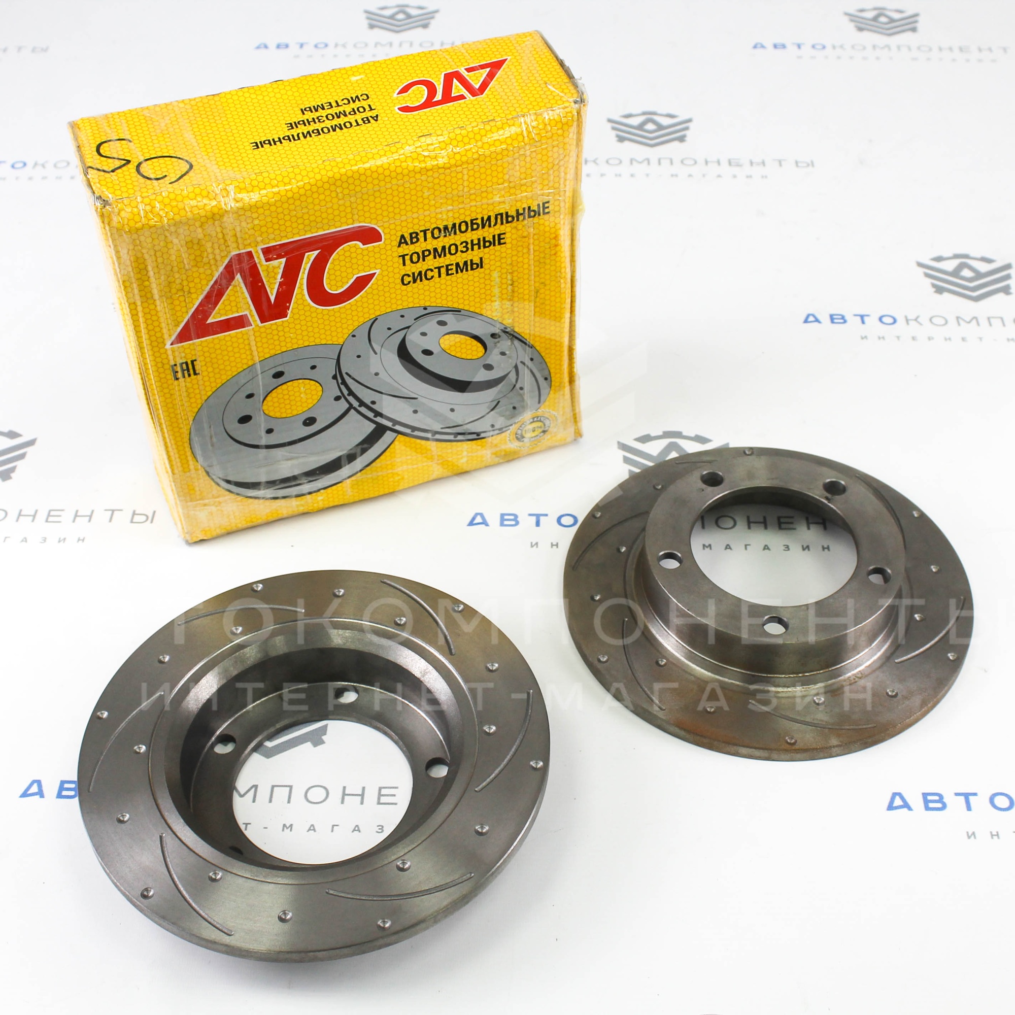 Тормозные диски (старого образца) "АТС" Sport (насечки, перфорация) Лада Нива 4х4