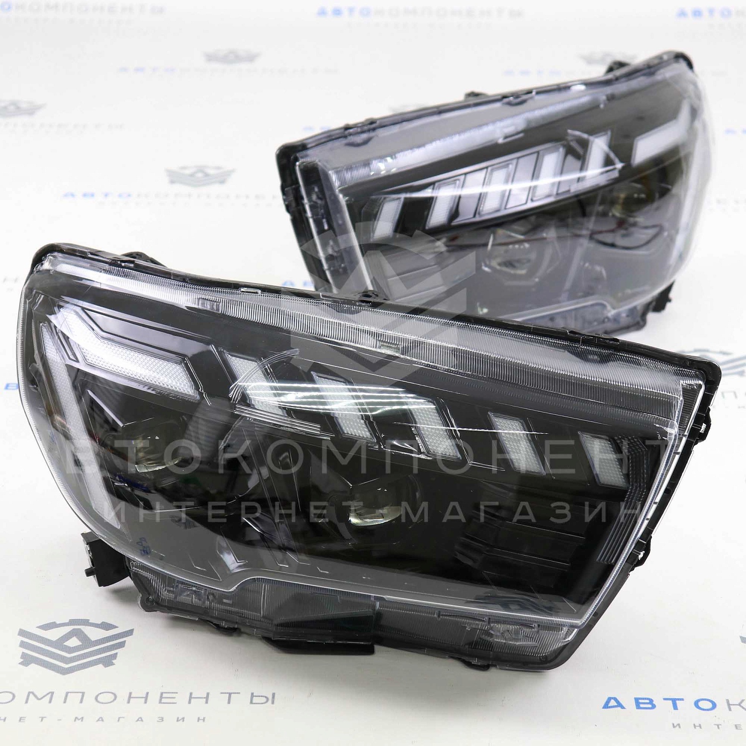 Фары Лада Vesta в стиле Audi с бегающими поворотниками и двойными BI-LED линзами Фары Лада Vesta в стиле Audi с бегающими поворотниками и двойными BI-LED линзами