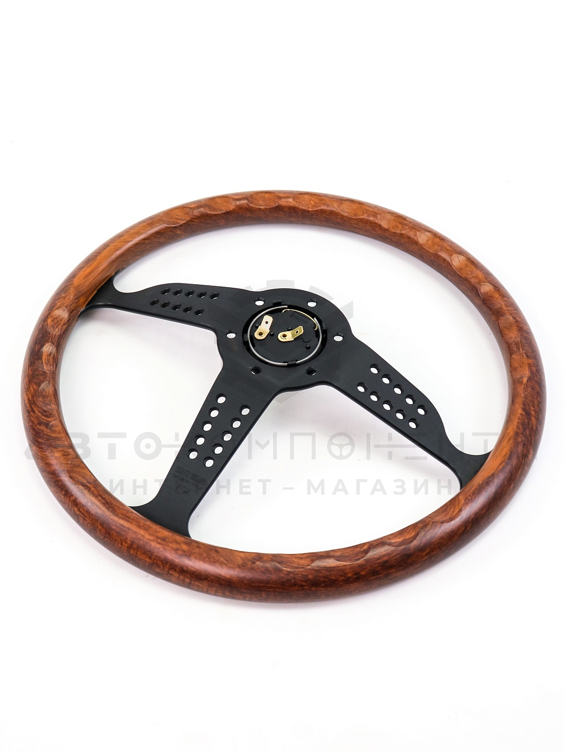 Руль спортивный (без вылета) "MOMO" Heritage Grand Prix Style (темное дерево)