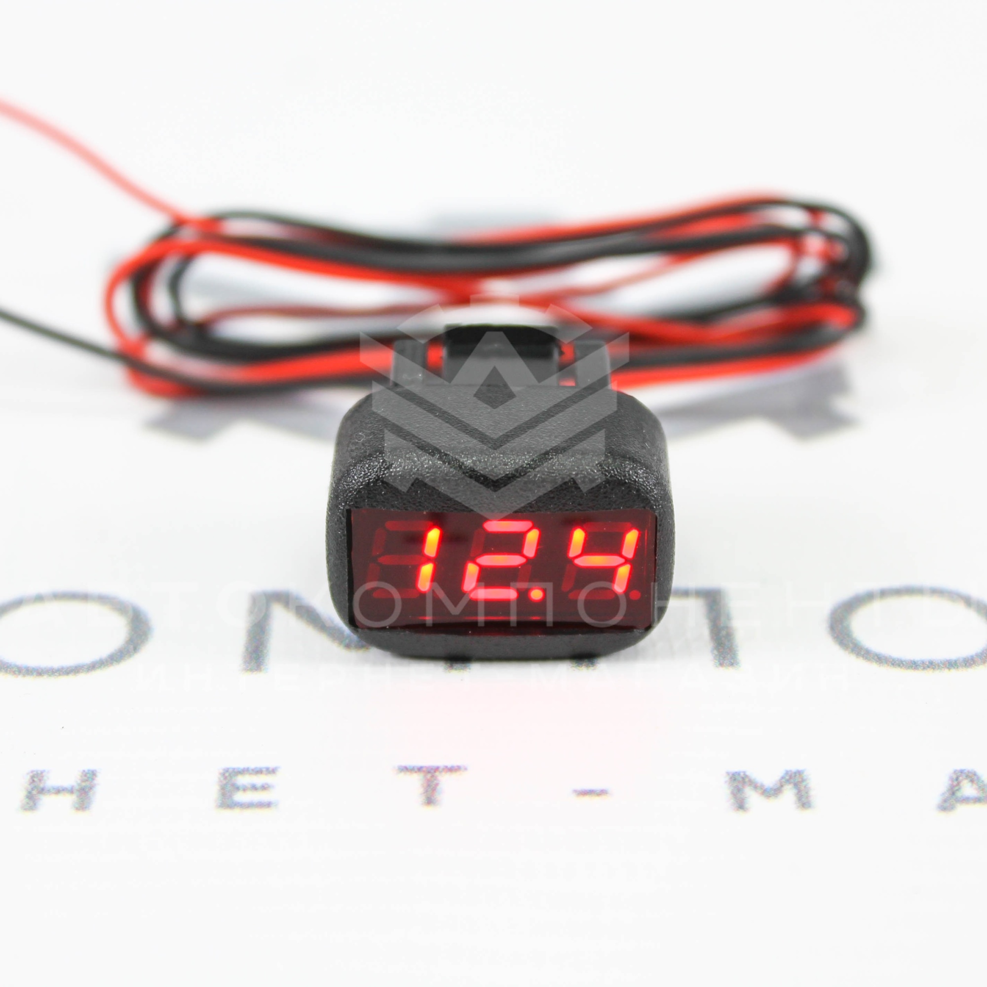 Индикатор напряжения ИН-12 ВАЗ 2113-2115, 2110-2112 (евро-панель), Лада Калина, Шевроле Нива (красная подсветка)