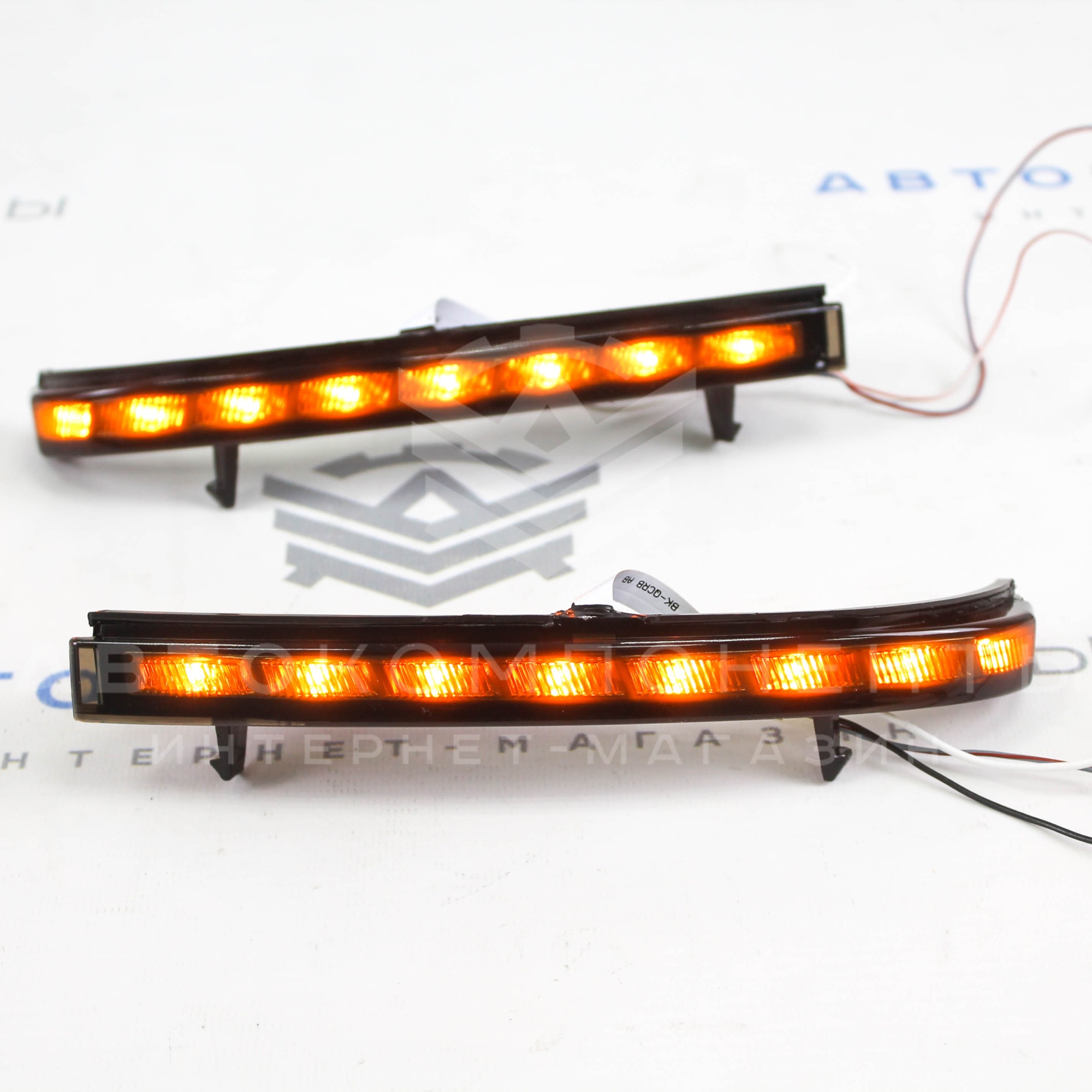 Повторители зеркал Lexus с бегающим поворотником "Sal-Man" Лада Приора (тонированные)