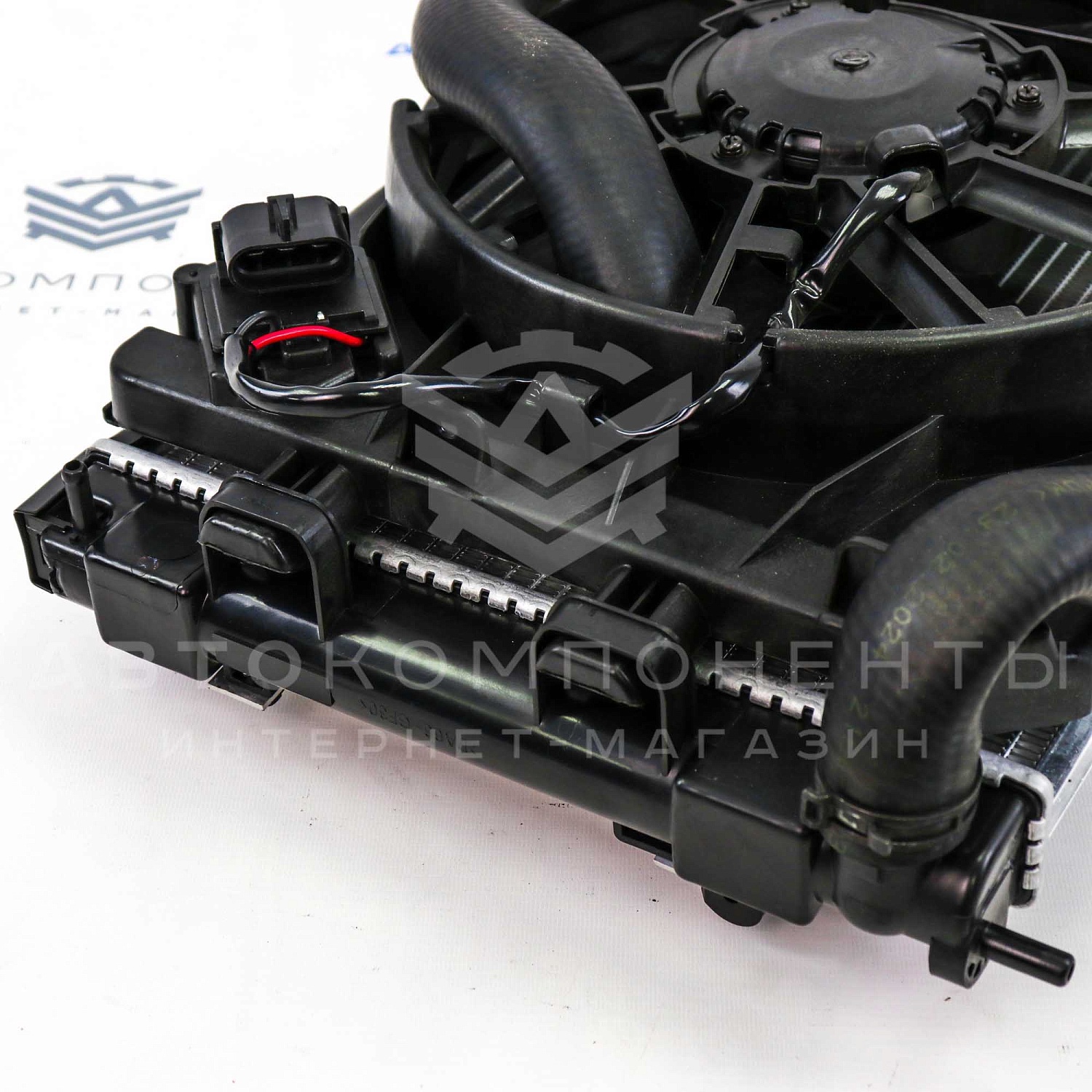 Радиатор охлаждения двигателя и кондиционера н/о (в сборе) Лада Калина 2, Гранта (аналог)