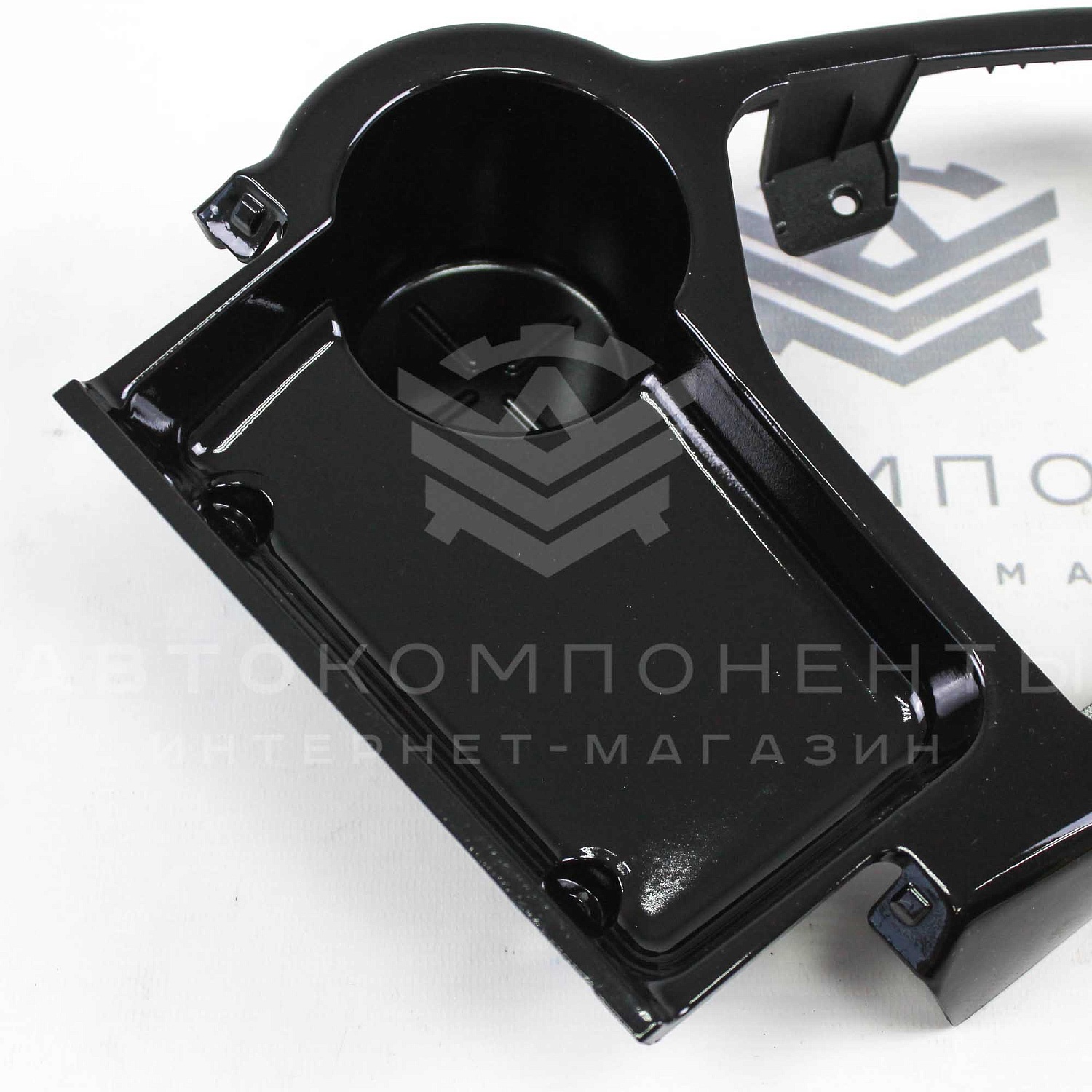 Рамка КПП с подстаканником (черный лак) Лада Приора 2